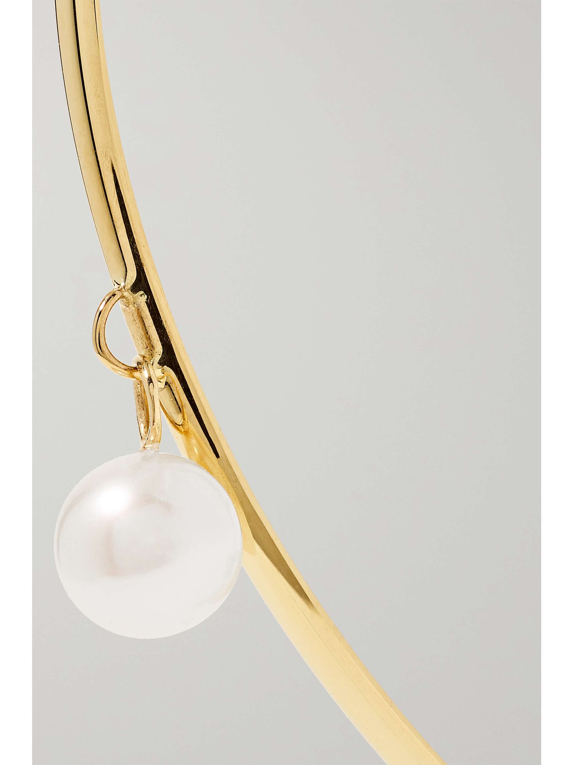 MIZUKI 14-karat gold pearl bangle