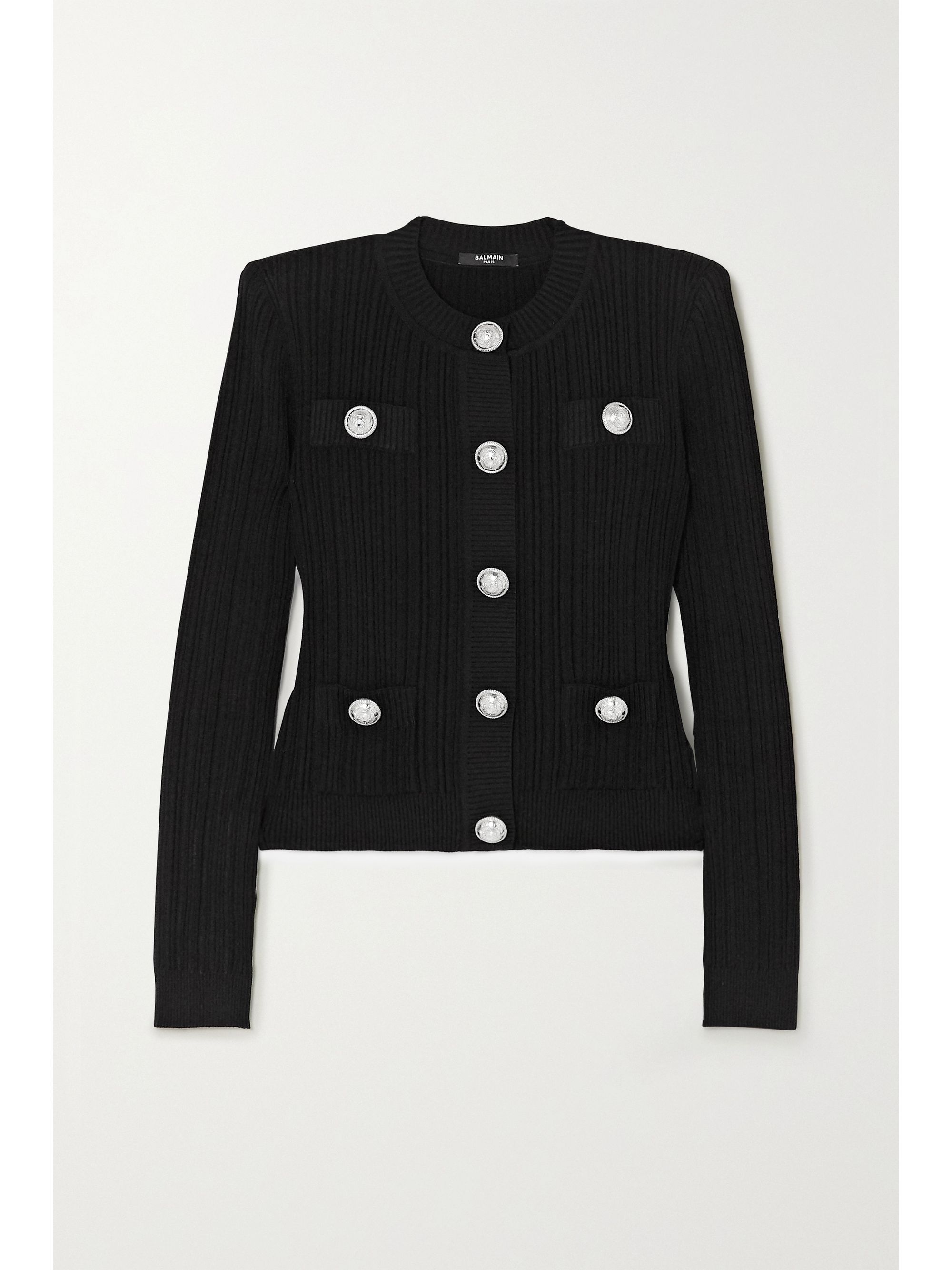 balmain black cardigan