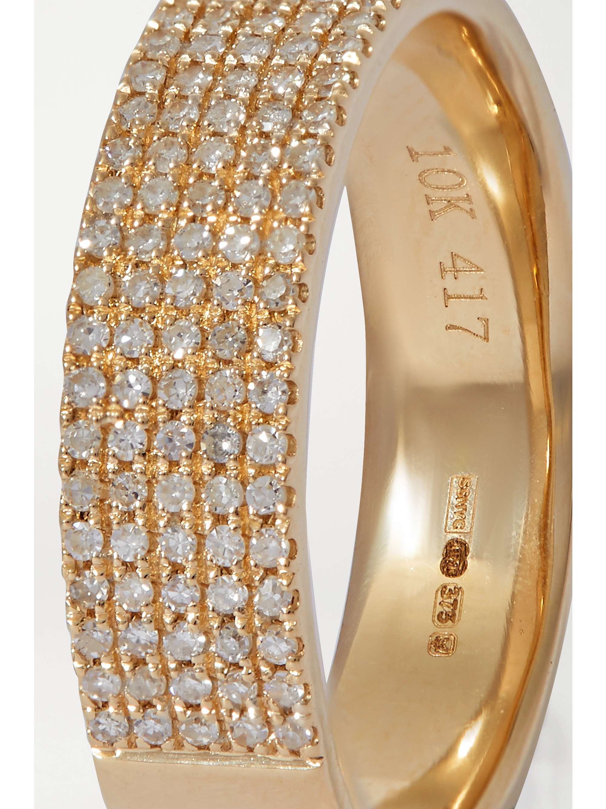 STONE AND STRAND Glamorous 10-karat gold diamond ring