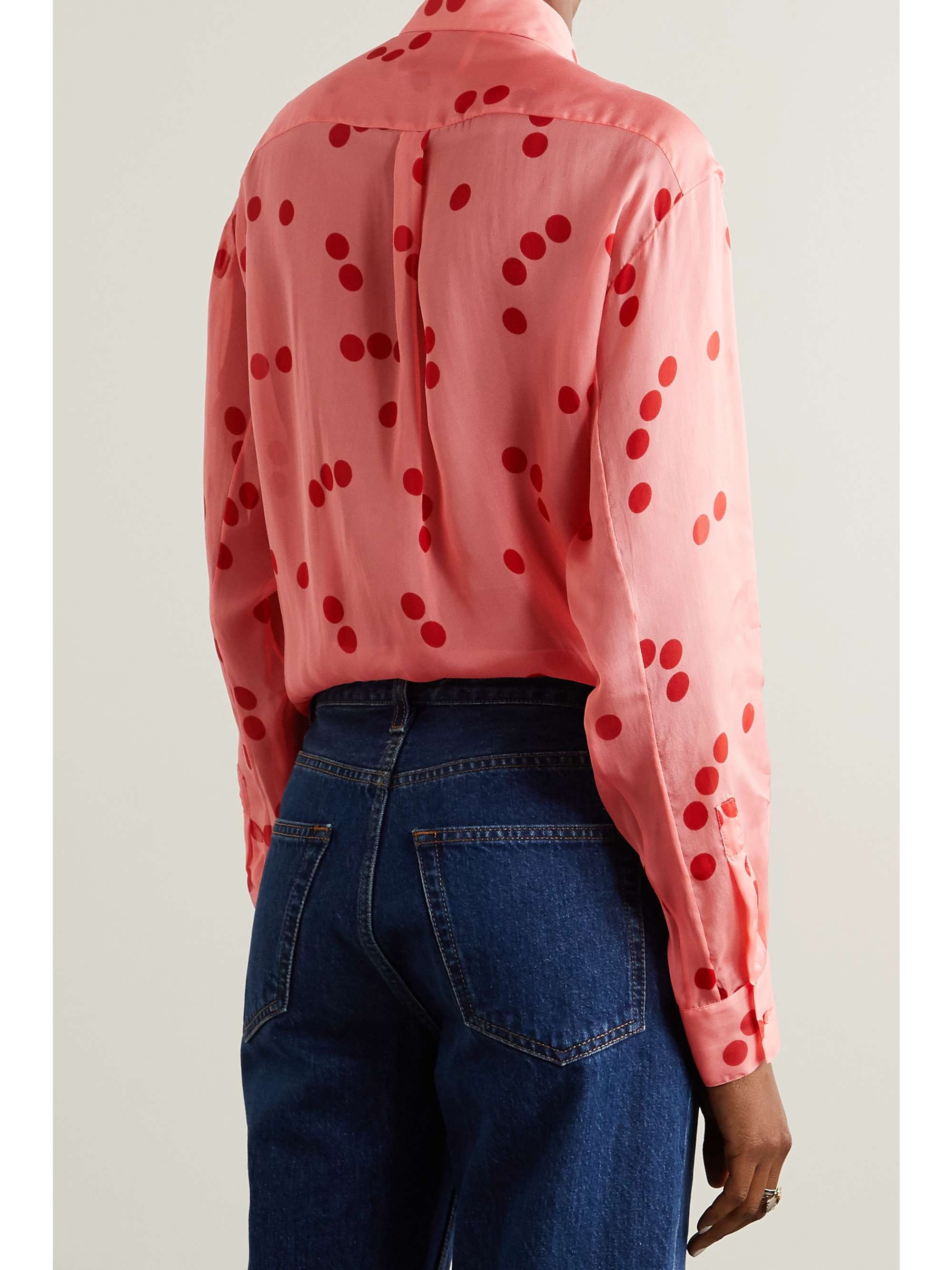 ALAÏA Edition polka-dot silk-chiffon blouse