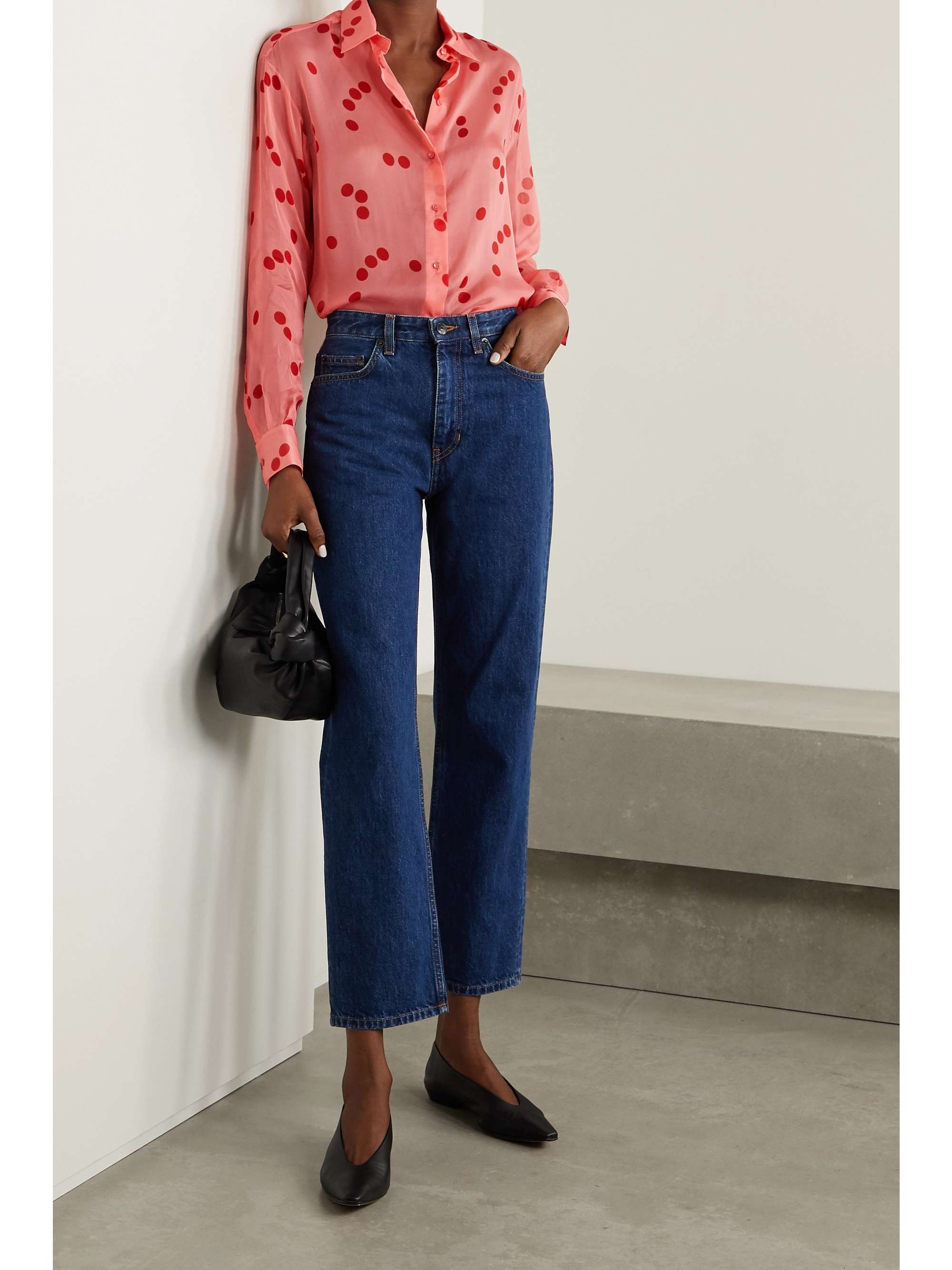 ALAÏA Edition polka-dot silk-chiffon blouse