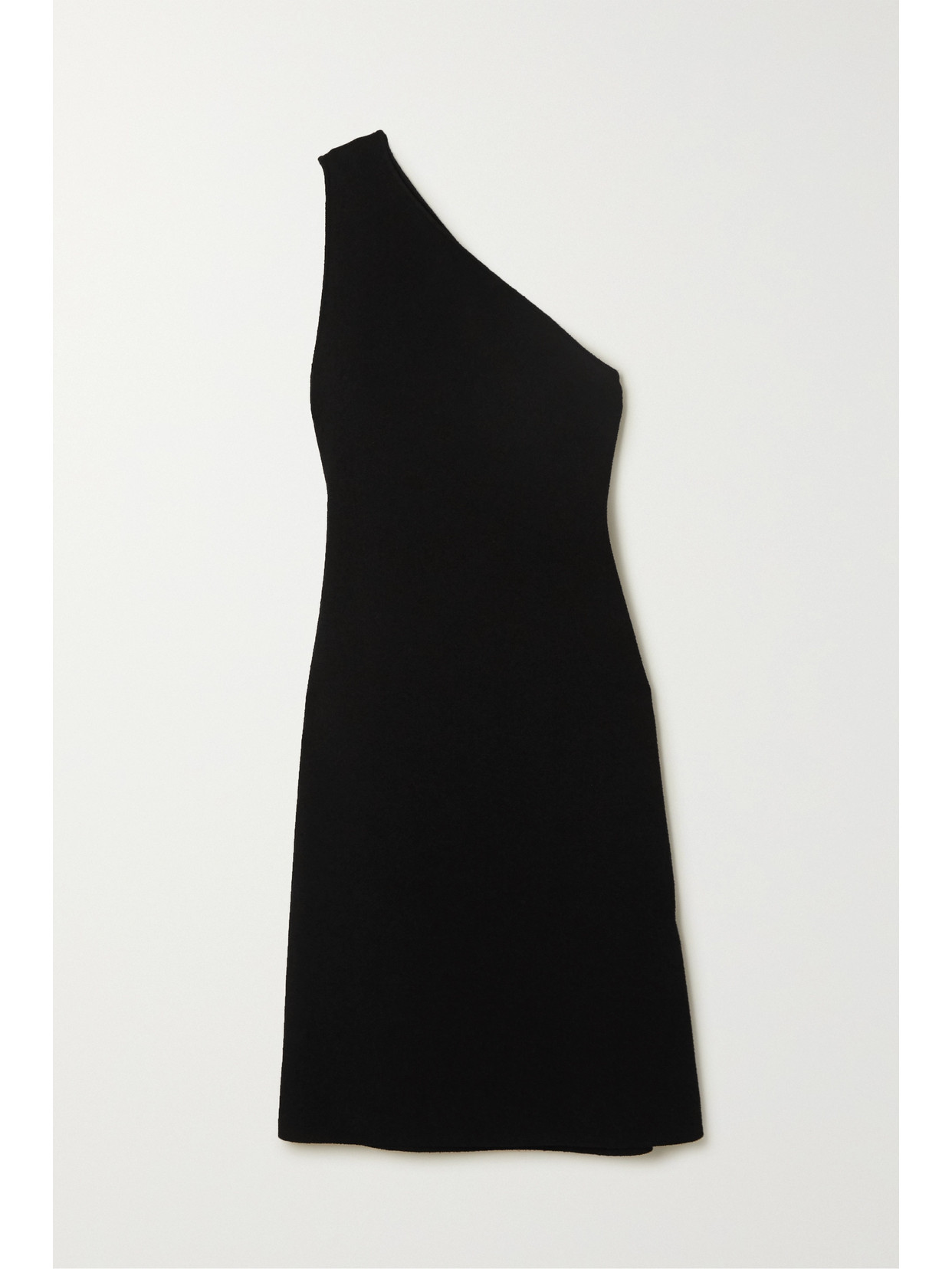 Bottega Veneta One Shoulder Twisted Dress In Black
