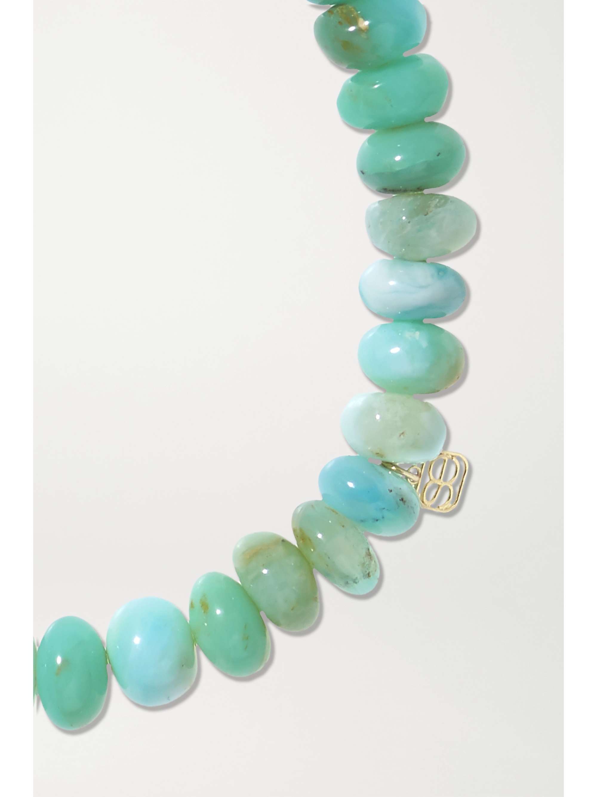 SYDNEY EVAN Lucky Wish 14-karat gold, opal and ruby bracelet