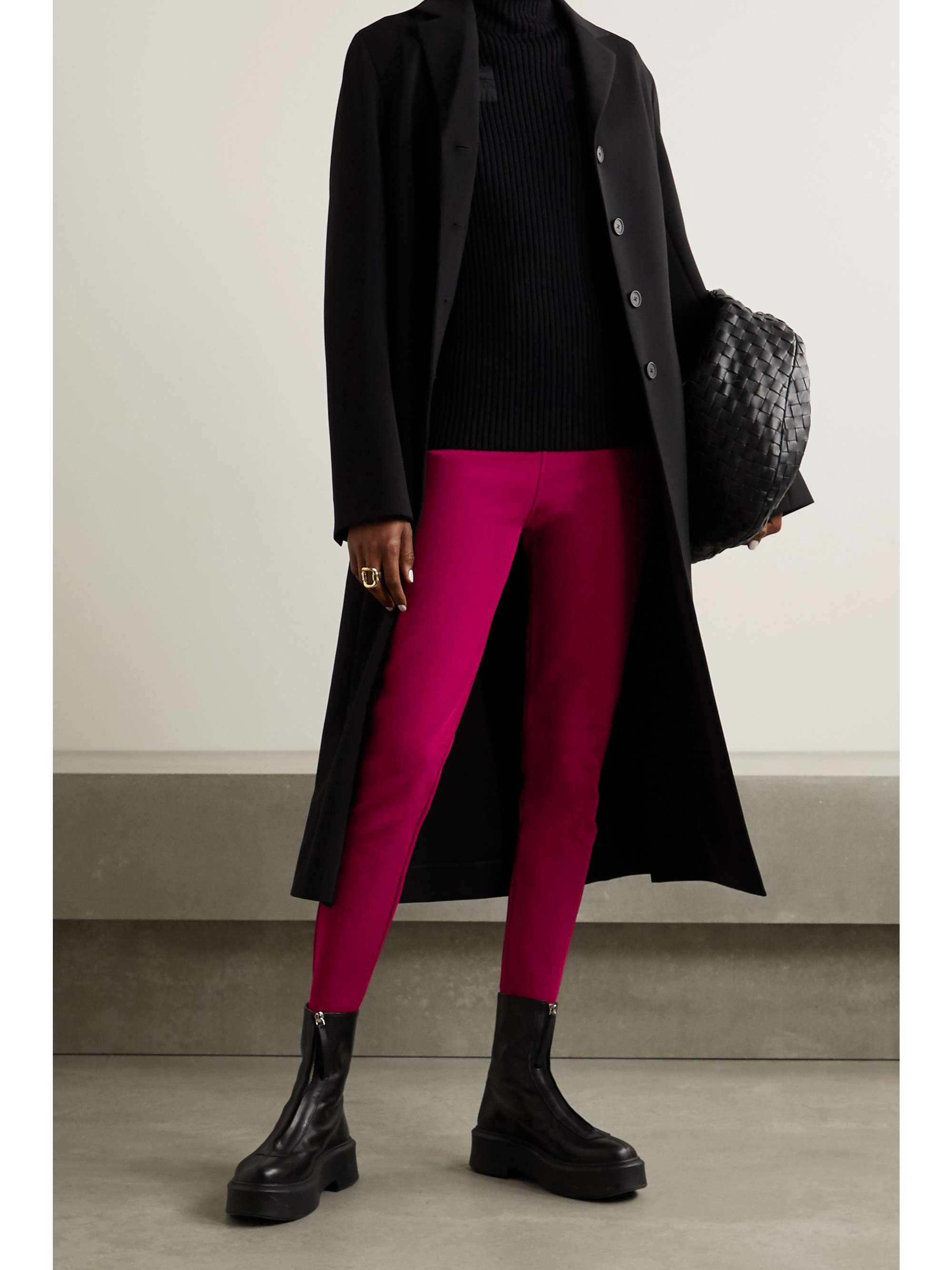 Magenta Ponte leggings | ALAÏA | NET-A 
