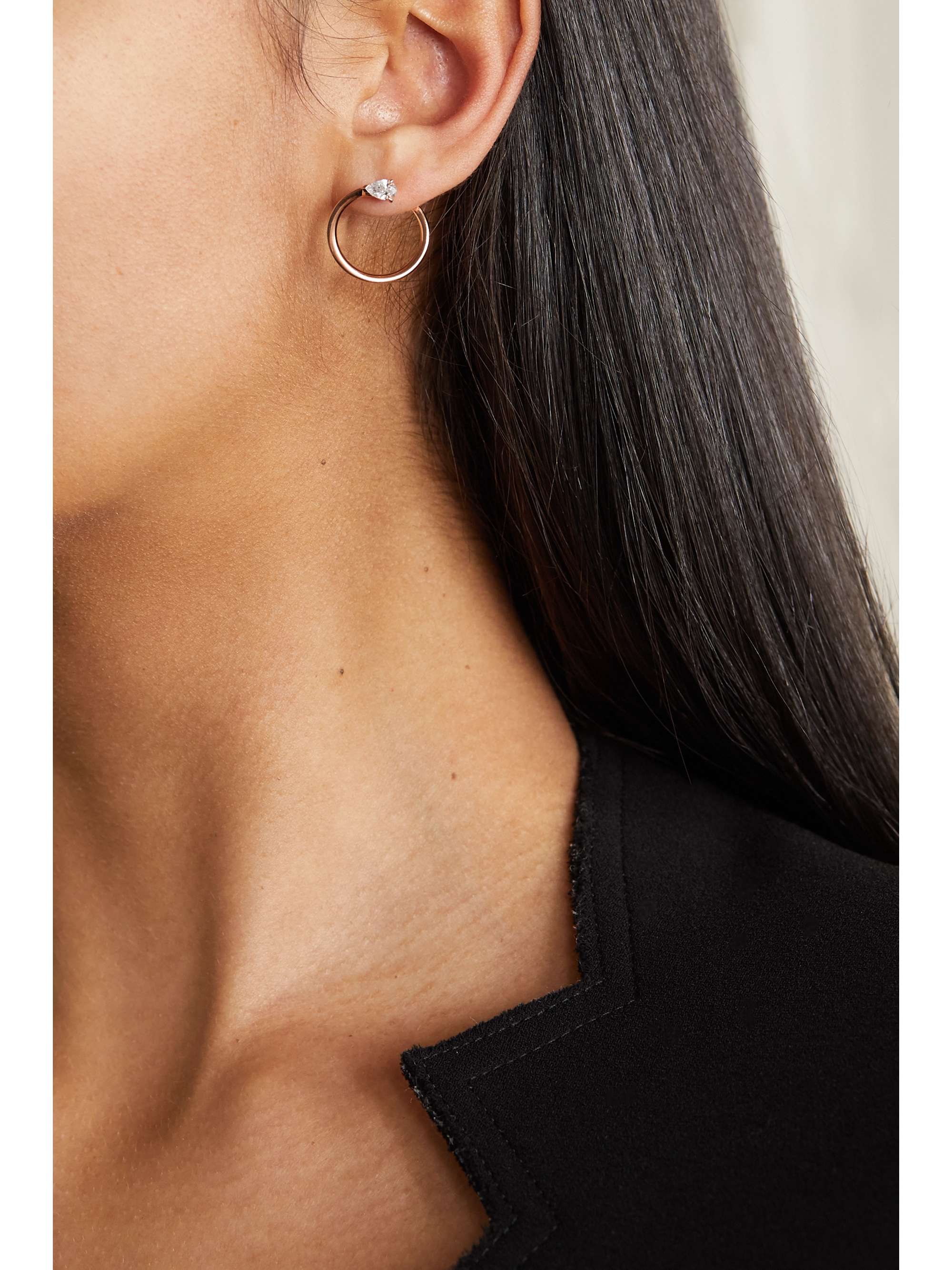REPOSSI Serti Sur Vide Creole aus 18 Karat Roségold mit Diamant