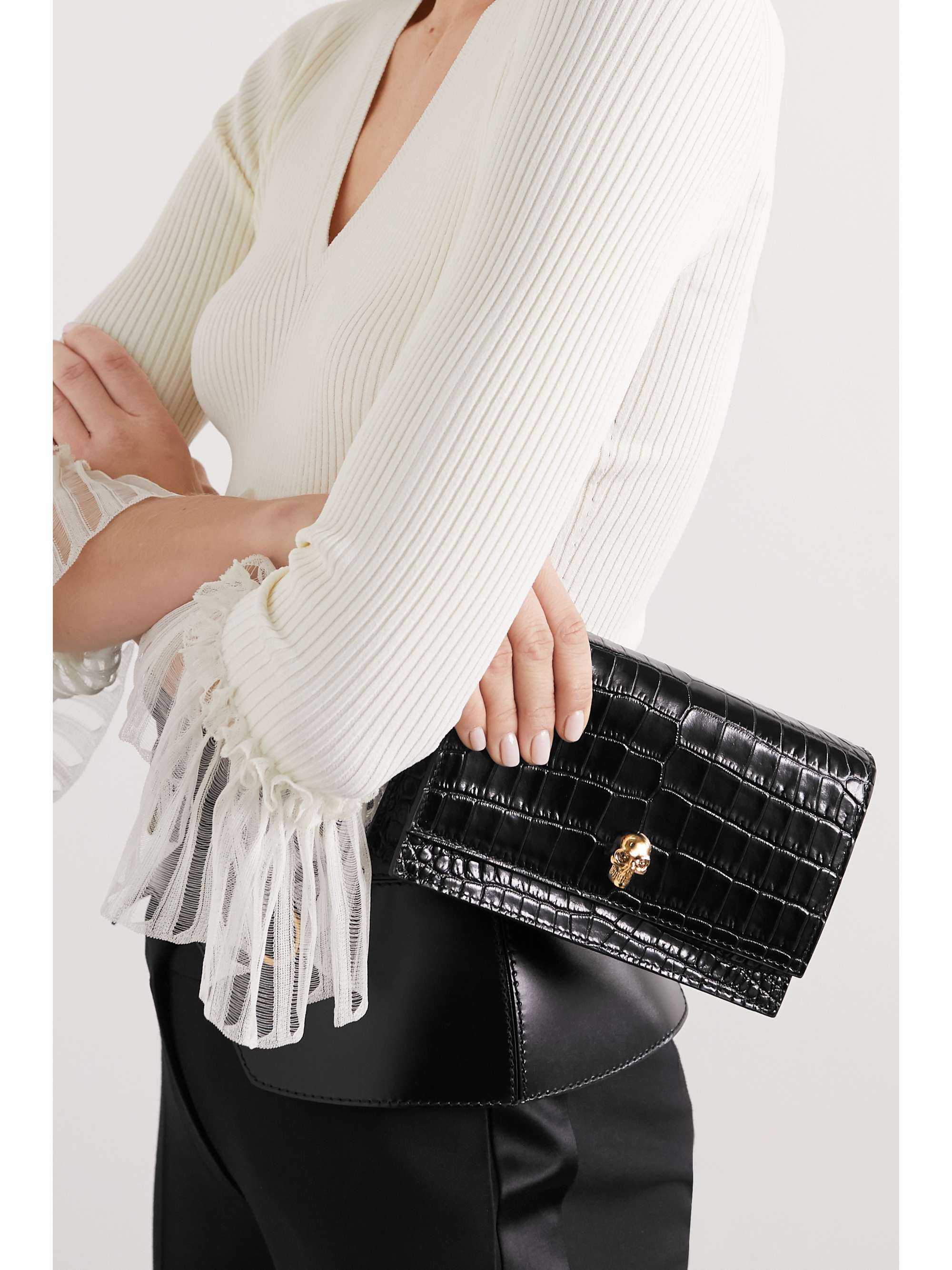 alexander mcqueen purse skull