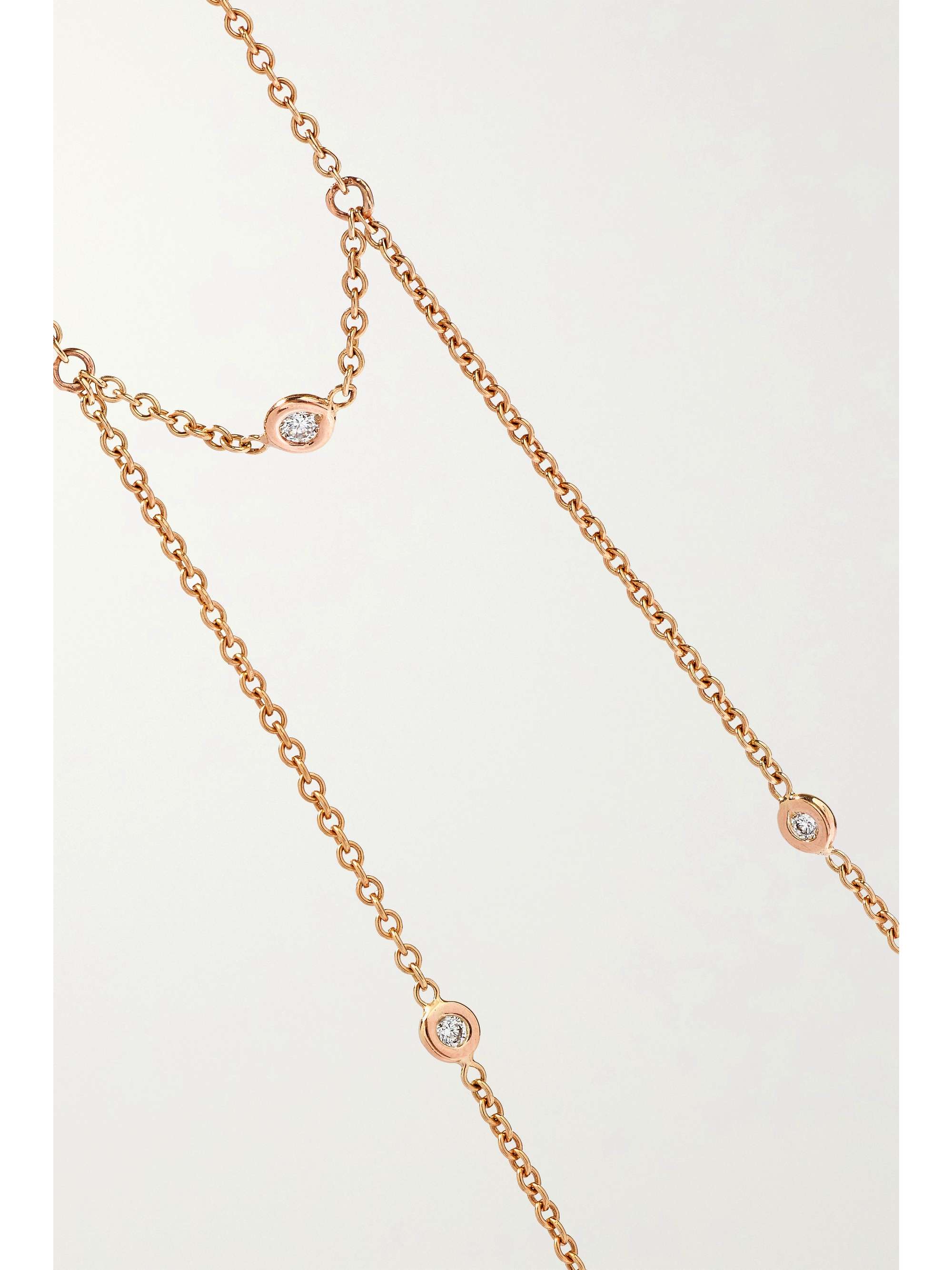 JACQUIE AICHE 14-karat rose gold diamond body chain