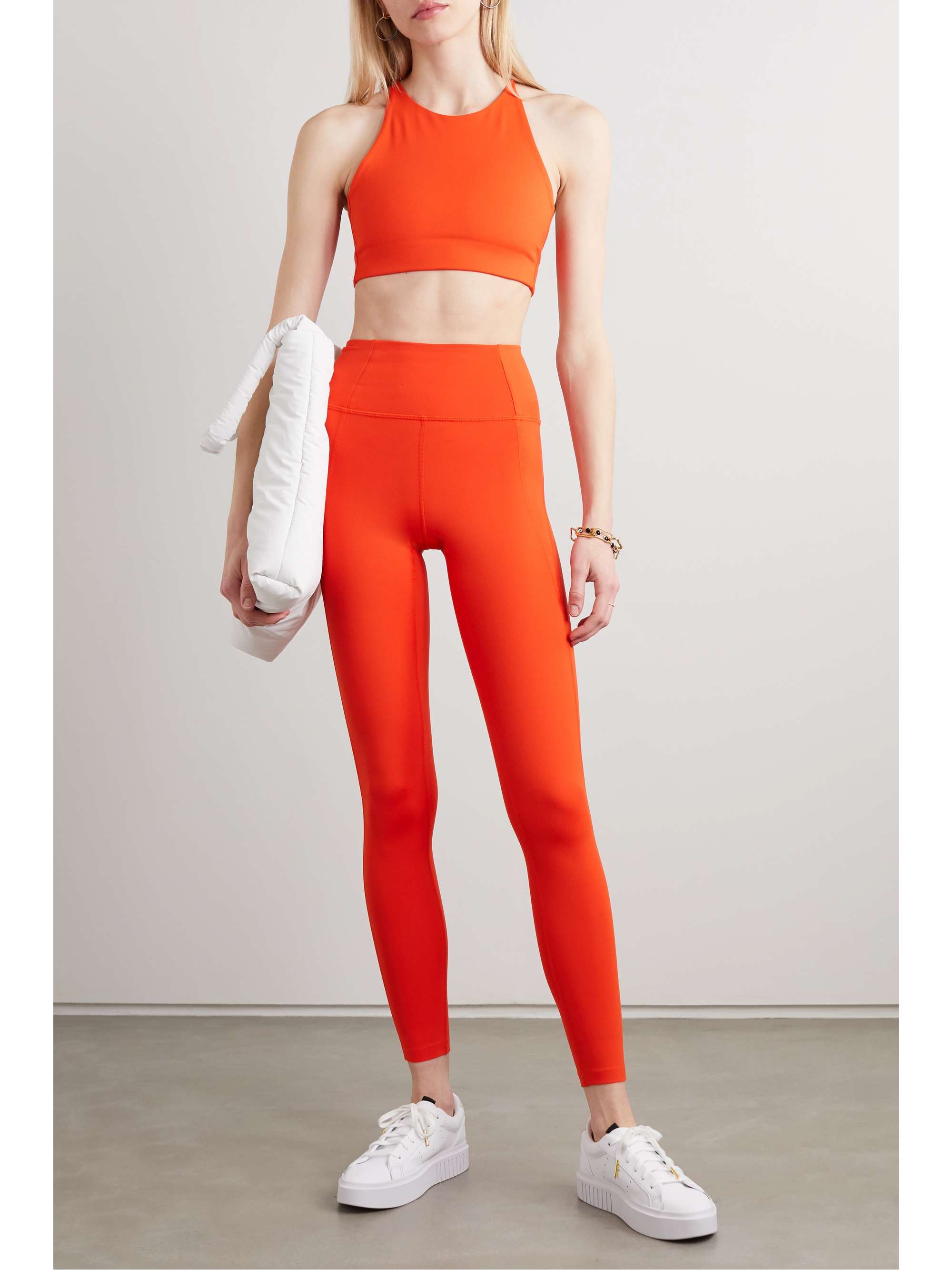 Red Compressive stretch leggings 