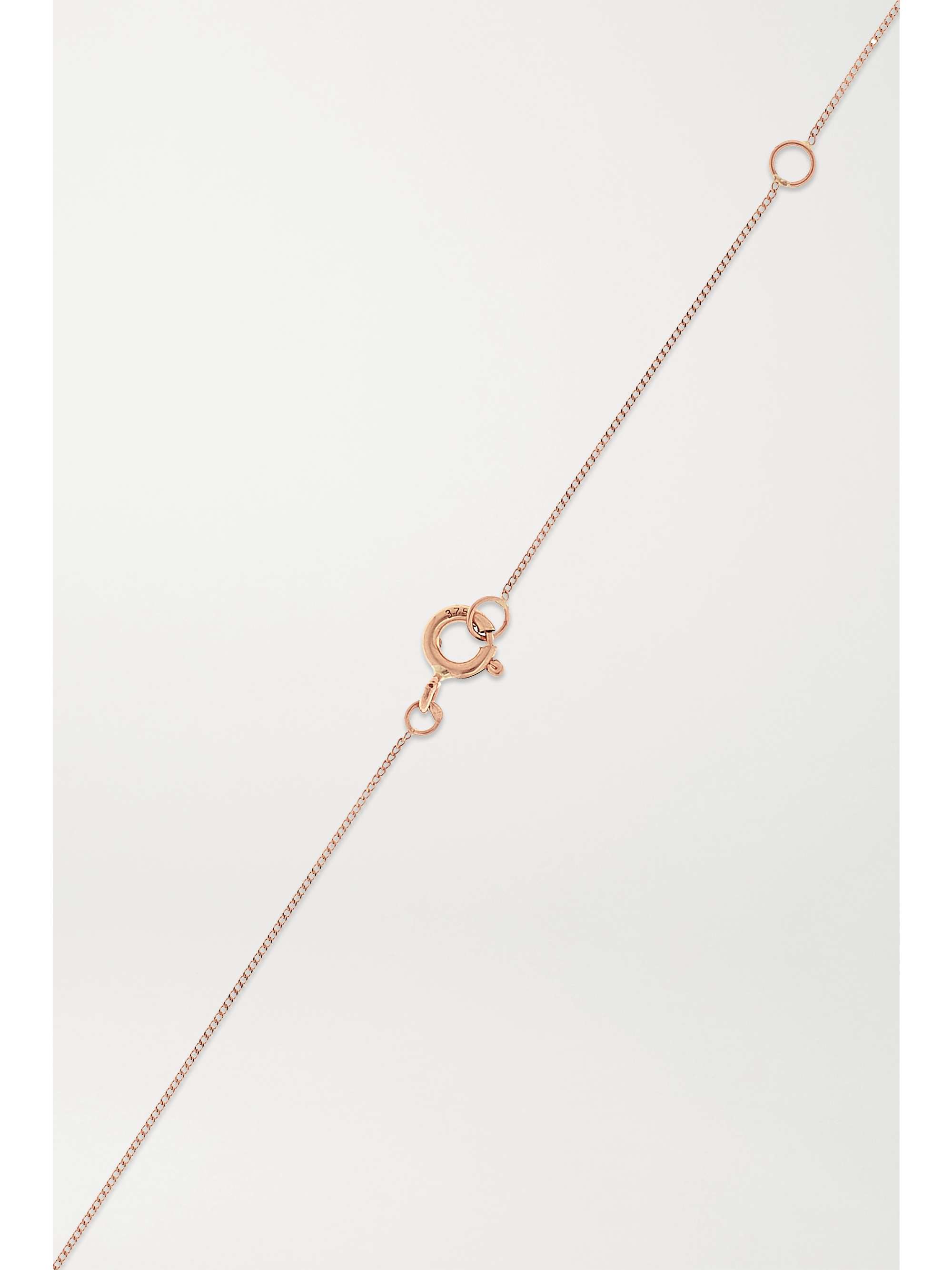 PASCALE MONVOISIN Bowie 9-karat rose gold, resin and turquoise necklace
