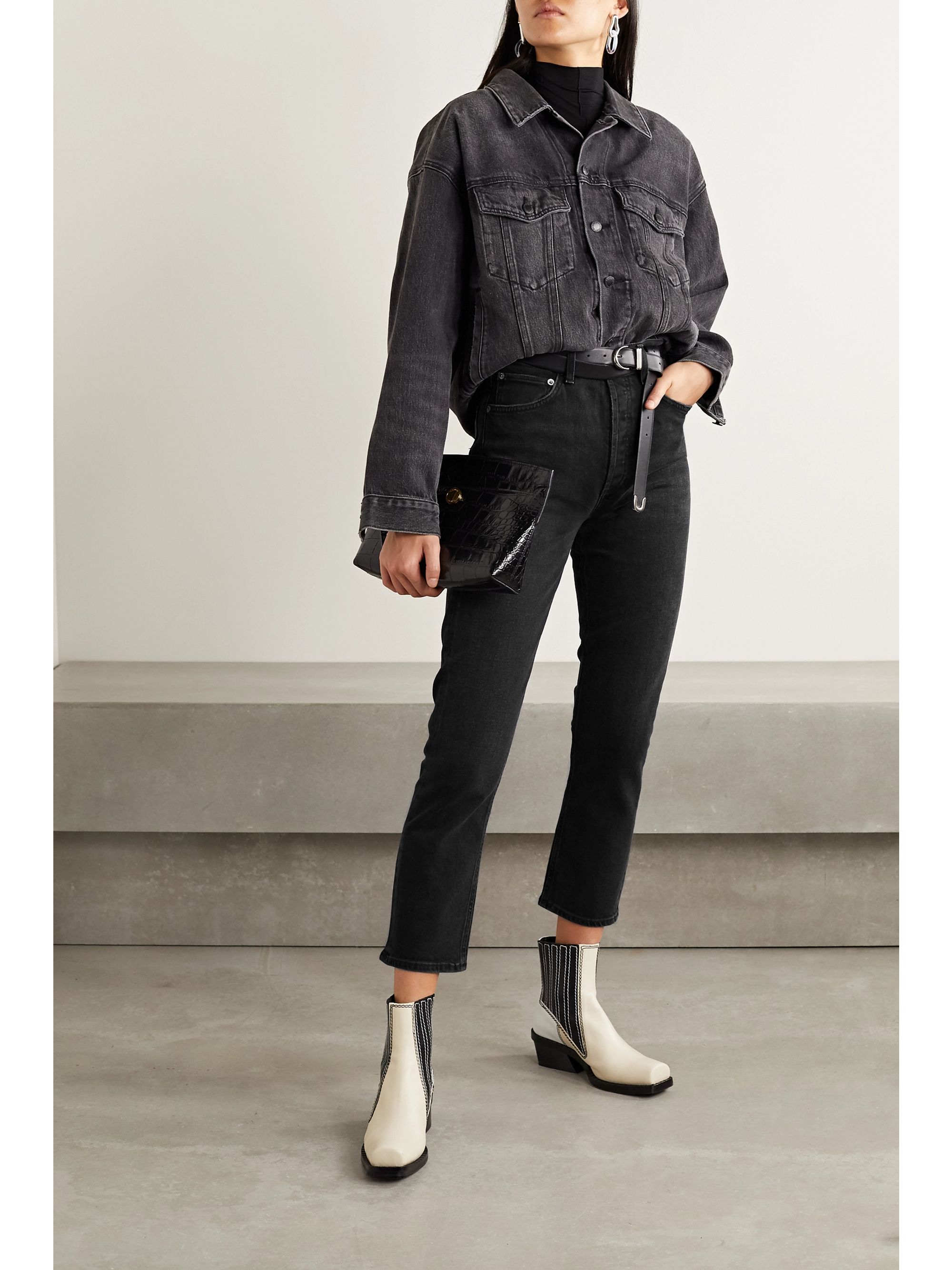 Agolde riley black pepper Clearance