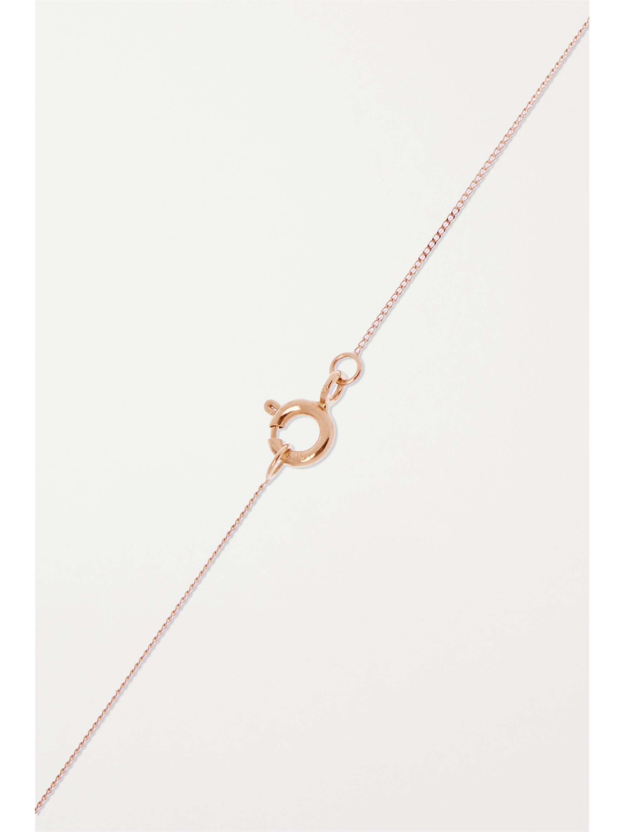 PASCALE MONVOISIN Bowie 9-karat rose gold, resin and turquoise necklace