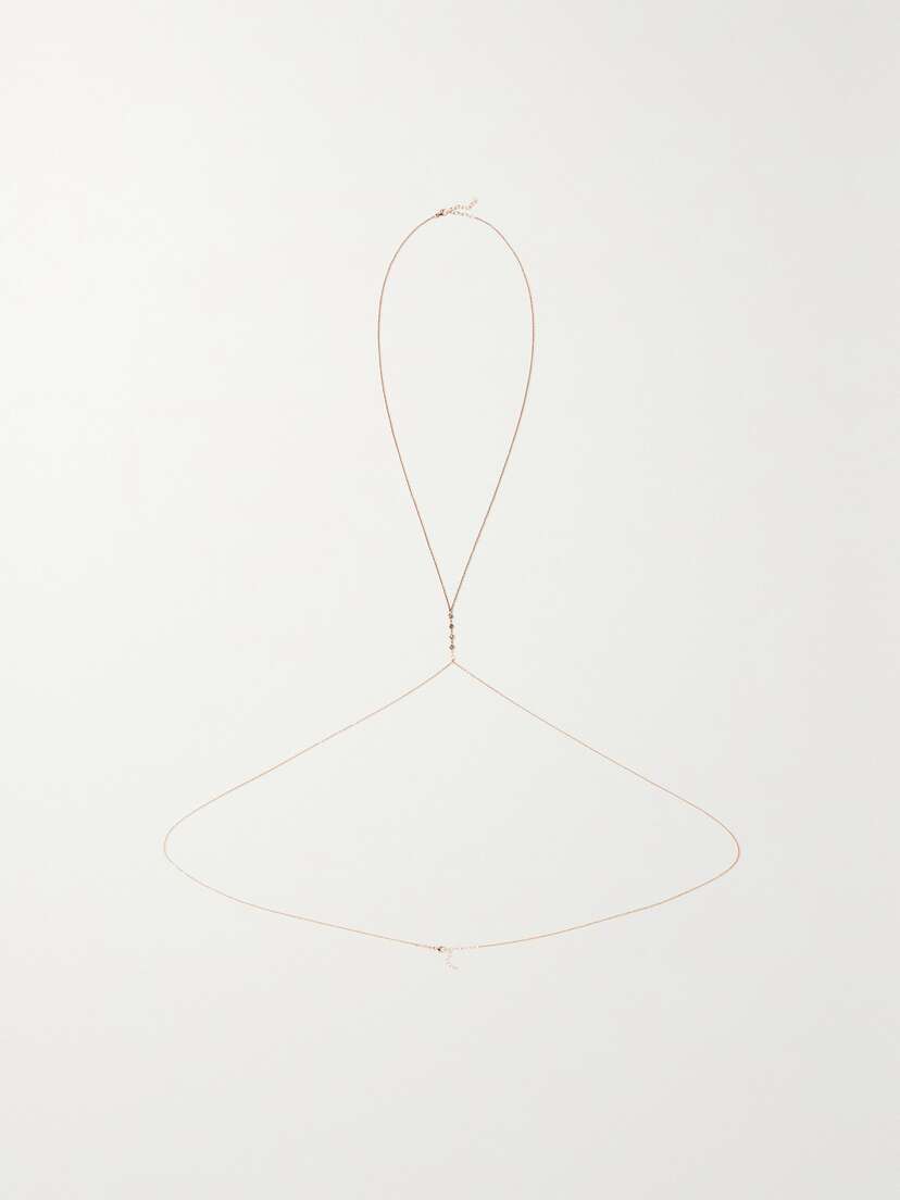 Jacquie Aiche 14-karat Rose Gold Diamond Body Chain