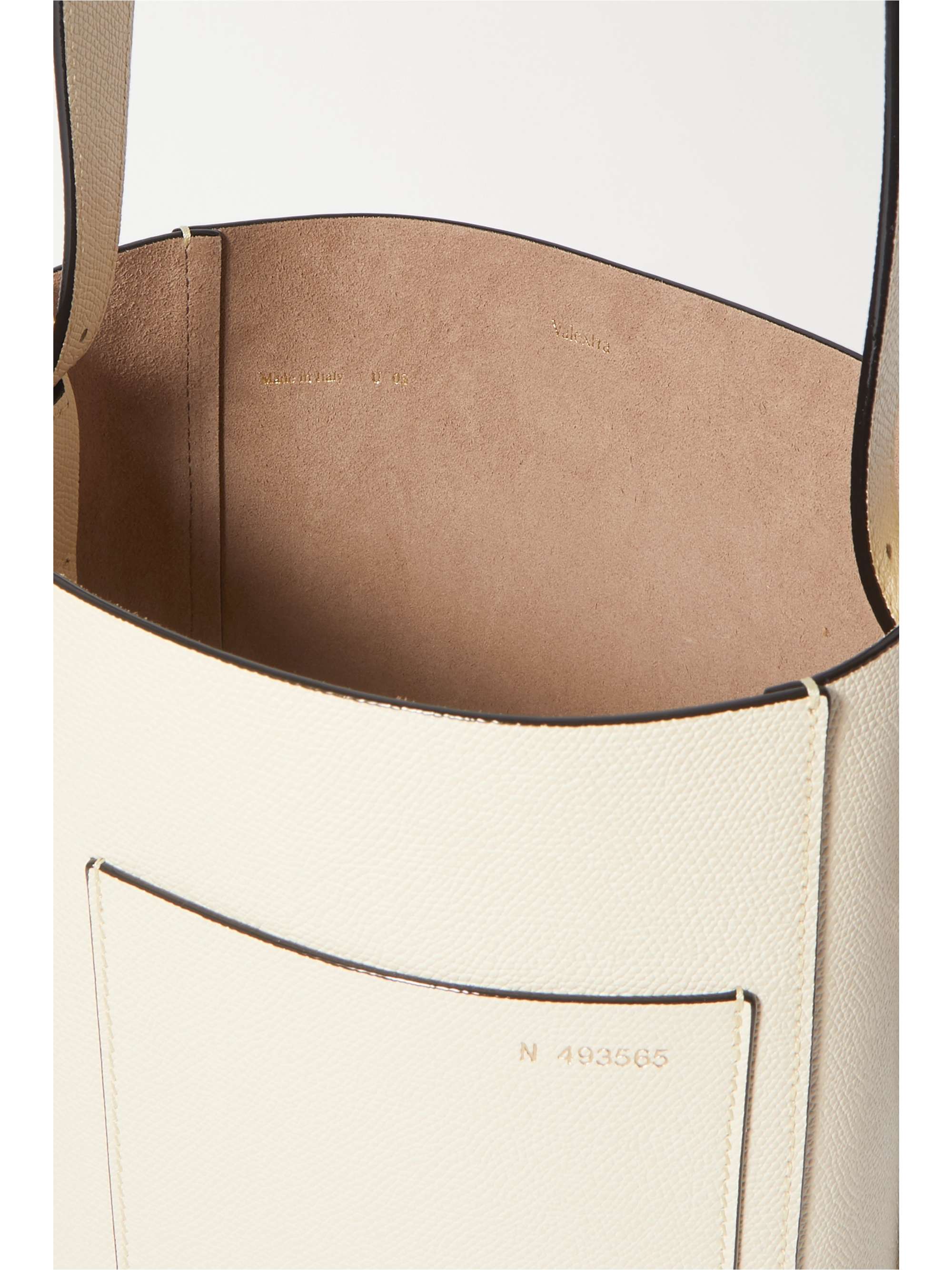 VALEXTRA Secchiello kleine Tote aus strukturiertem Leder