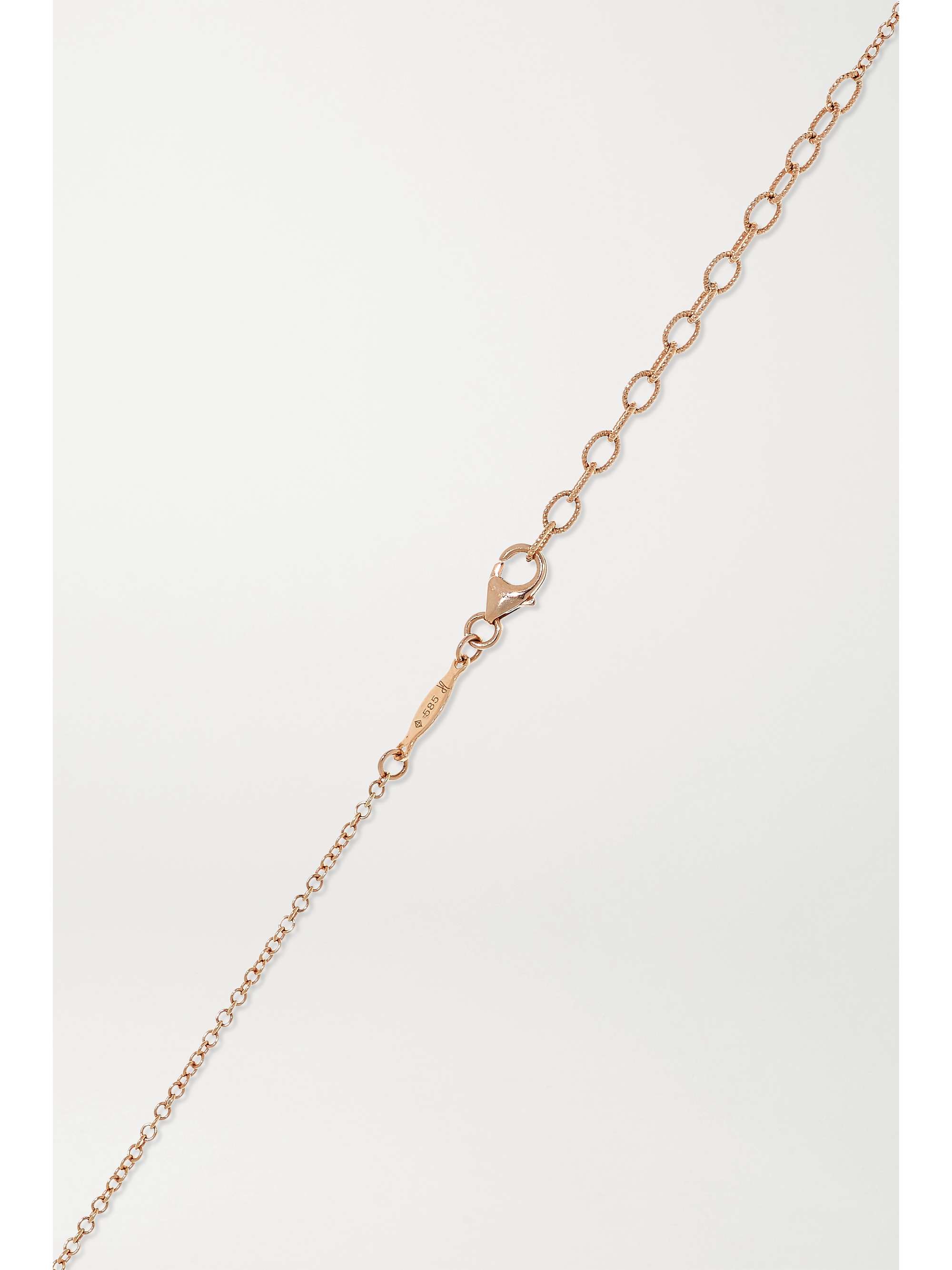 JACQUIE AICHE 14-karat rose gold diamond necklace