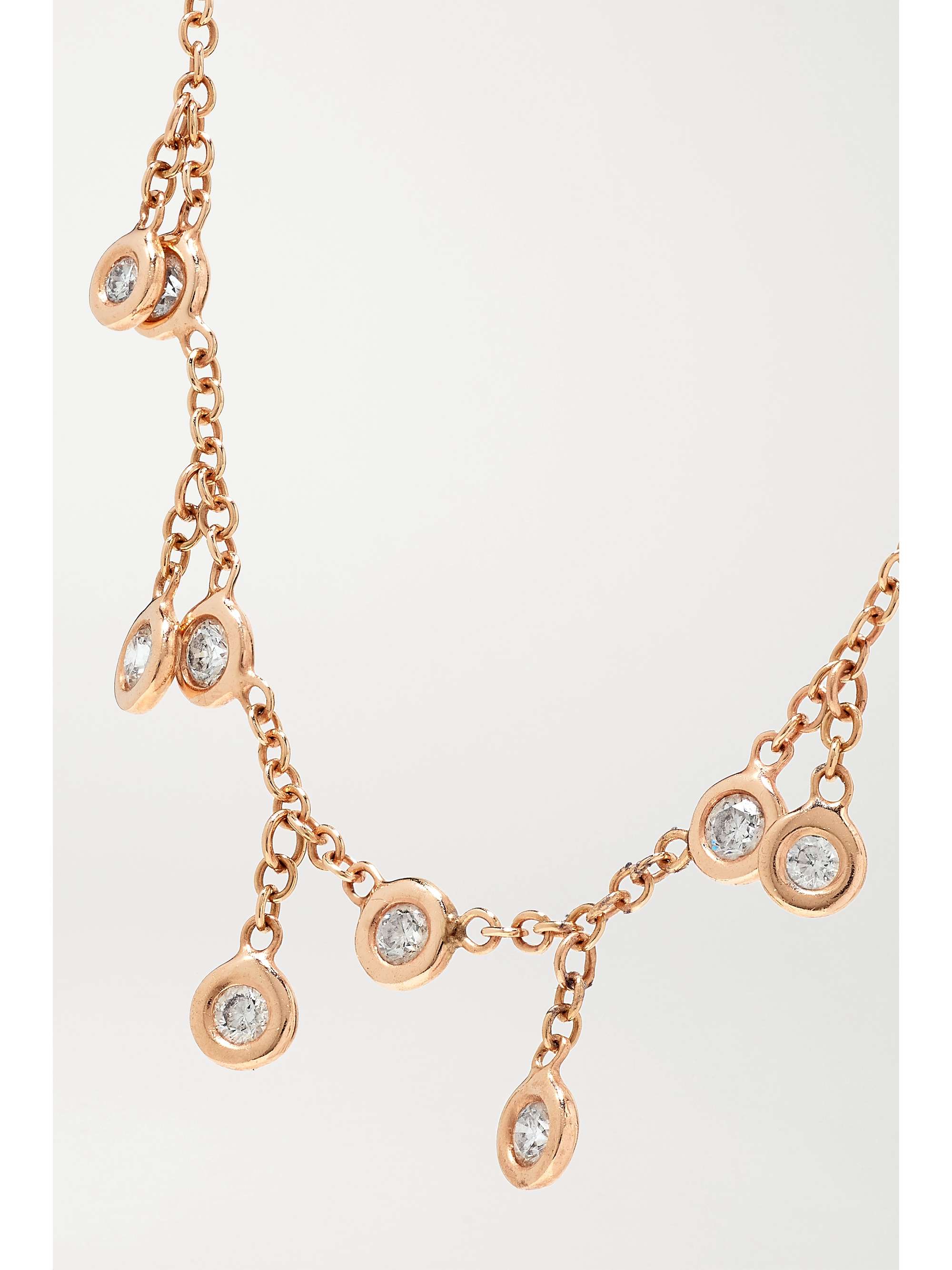 JACQUIE AICHE 14-karat rose gold diamond necklace