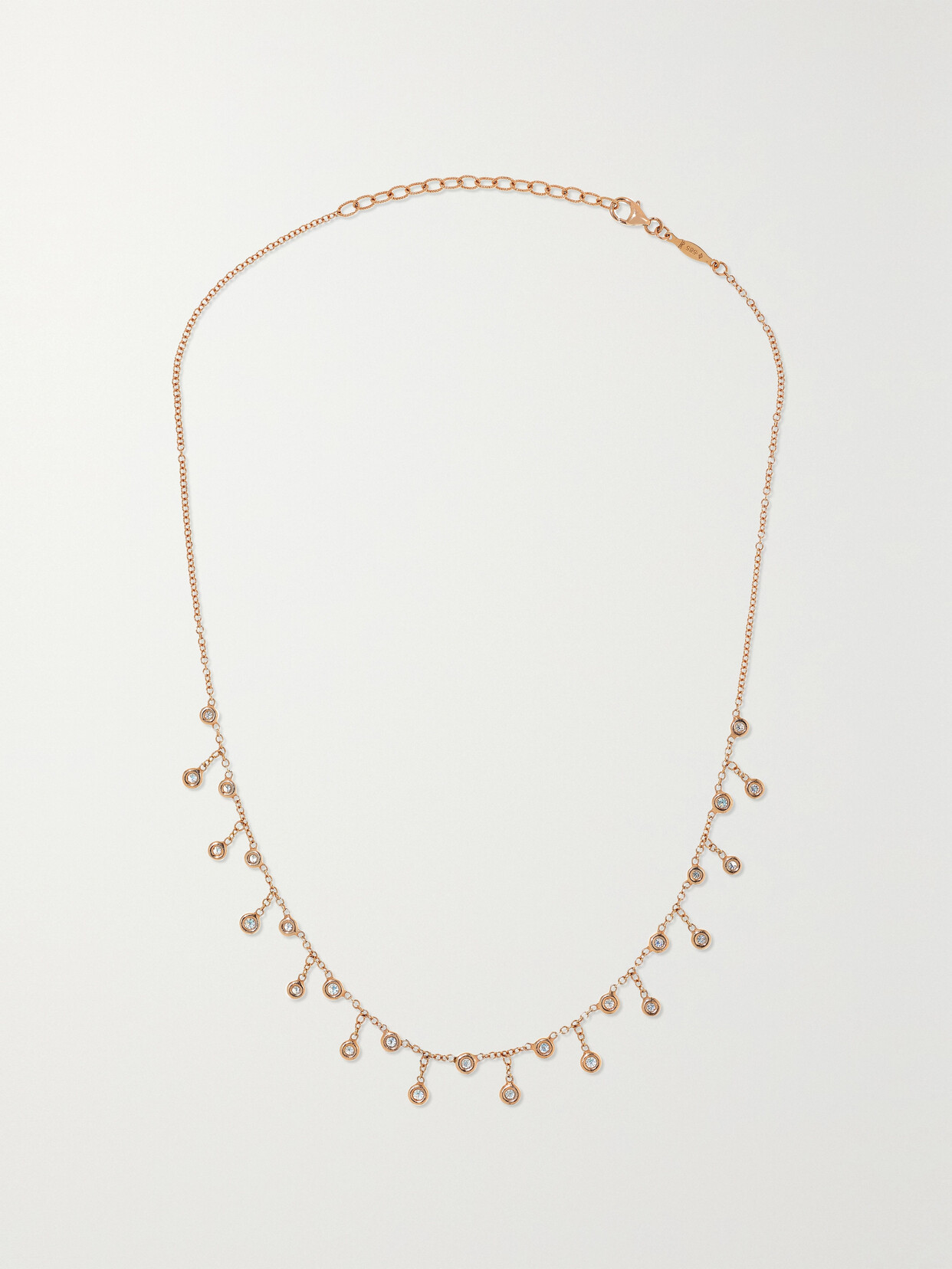 Jacquie Aiche 14-karat Rose Gold Diamond Necklace