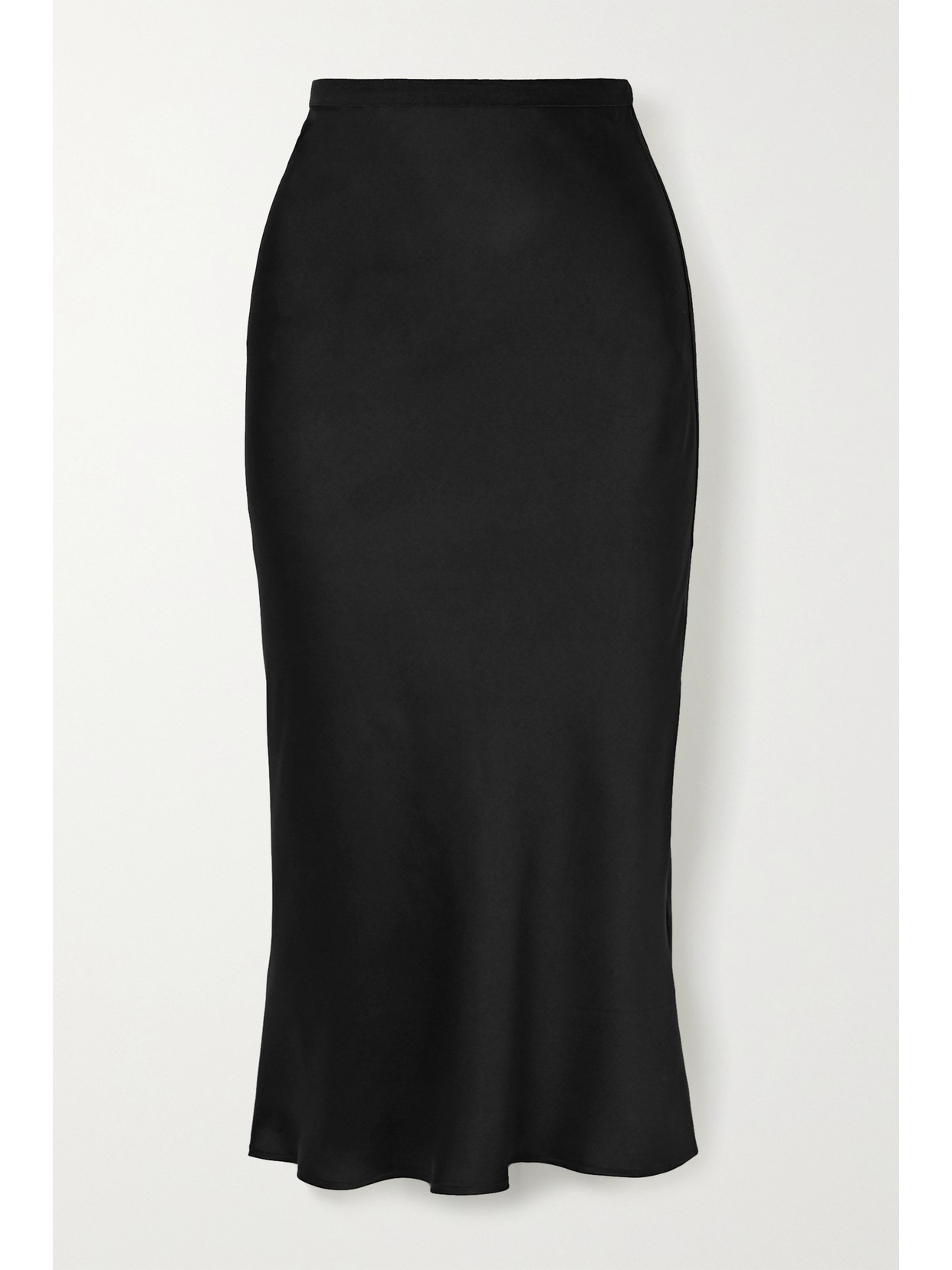 Anine Bing Iron-coloured Silk Skirt Bar In Black