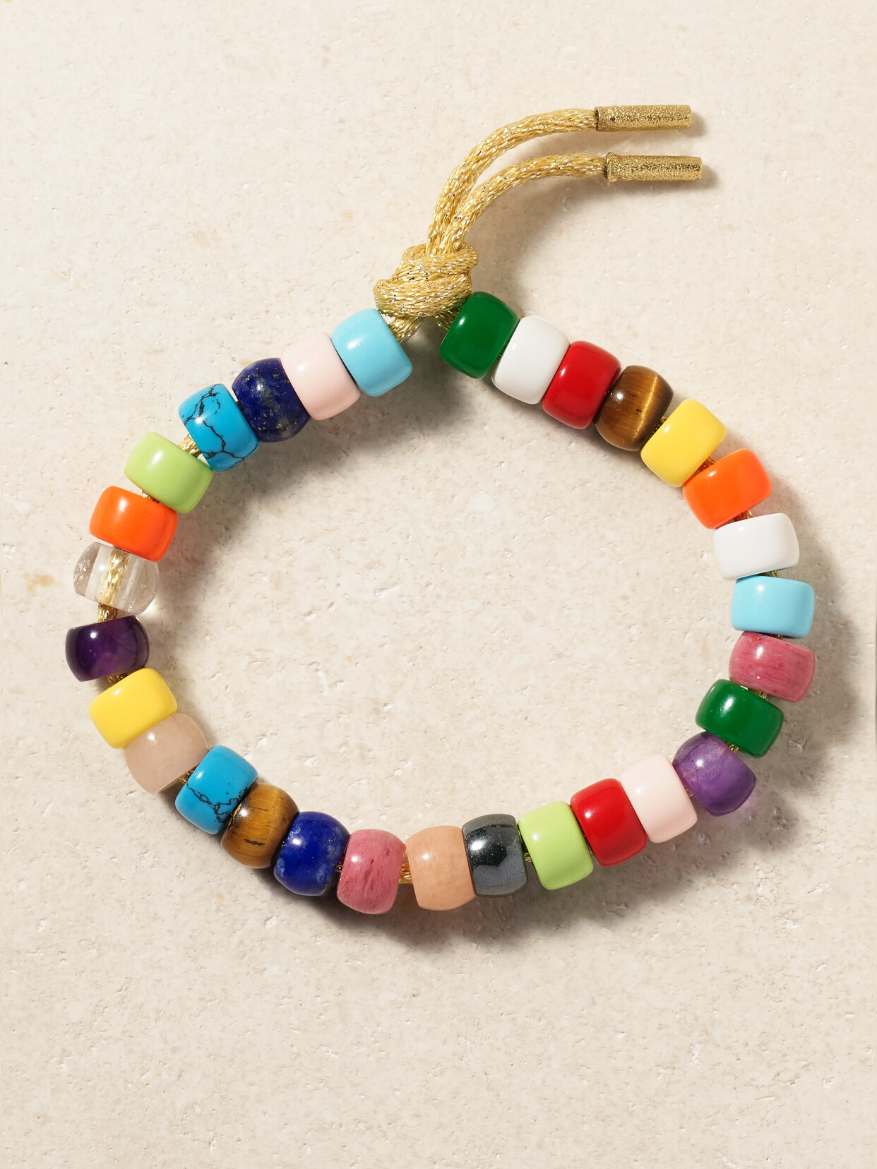 Carolina Bucci - Forte Beads Rainbow 18-karat Gold And Lurex Multi-stone Bracelet Kit - one size