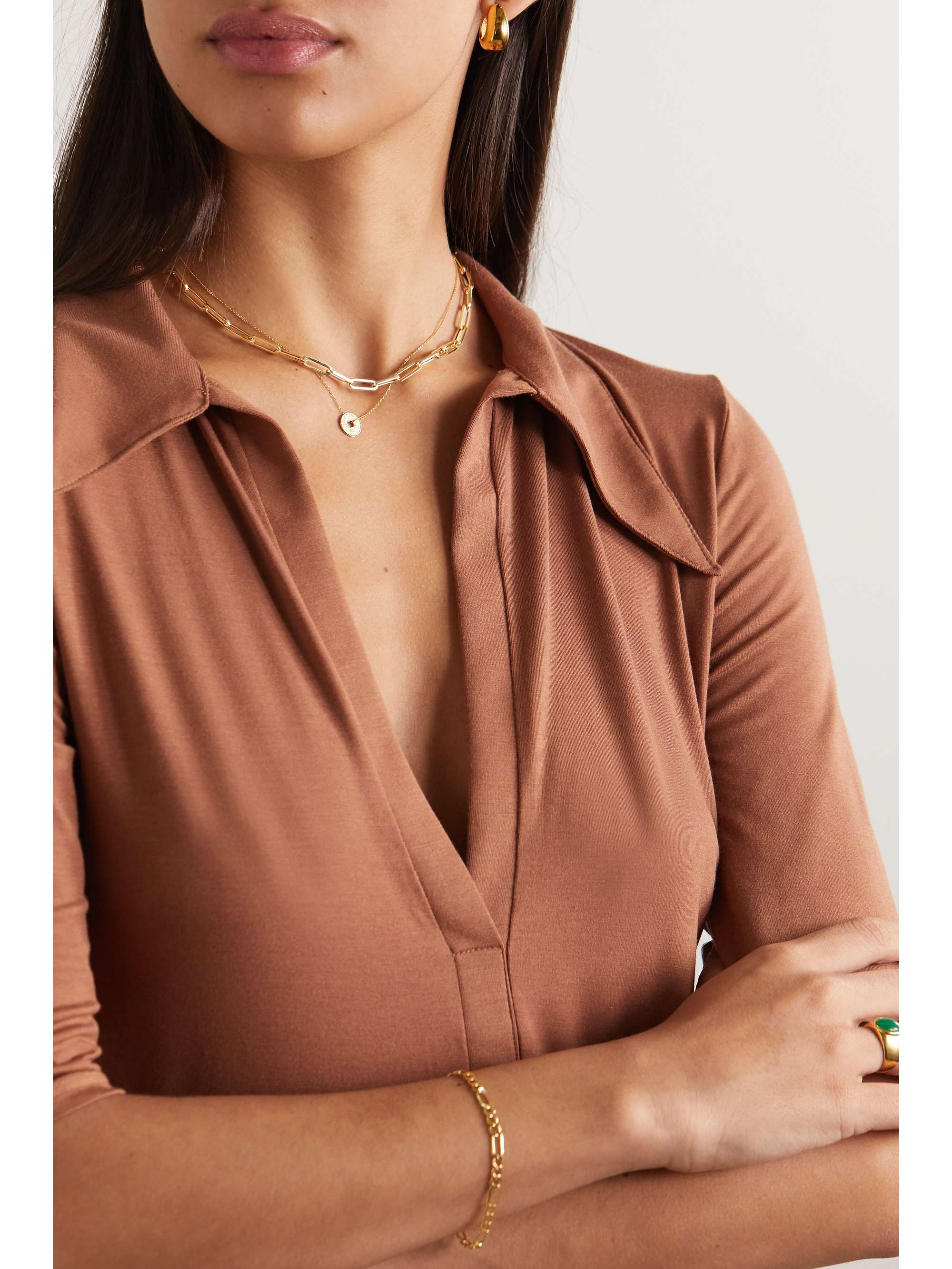 LOREN STEWART 14-karat gold necklace