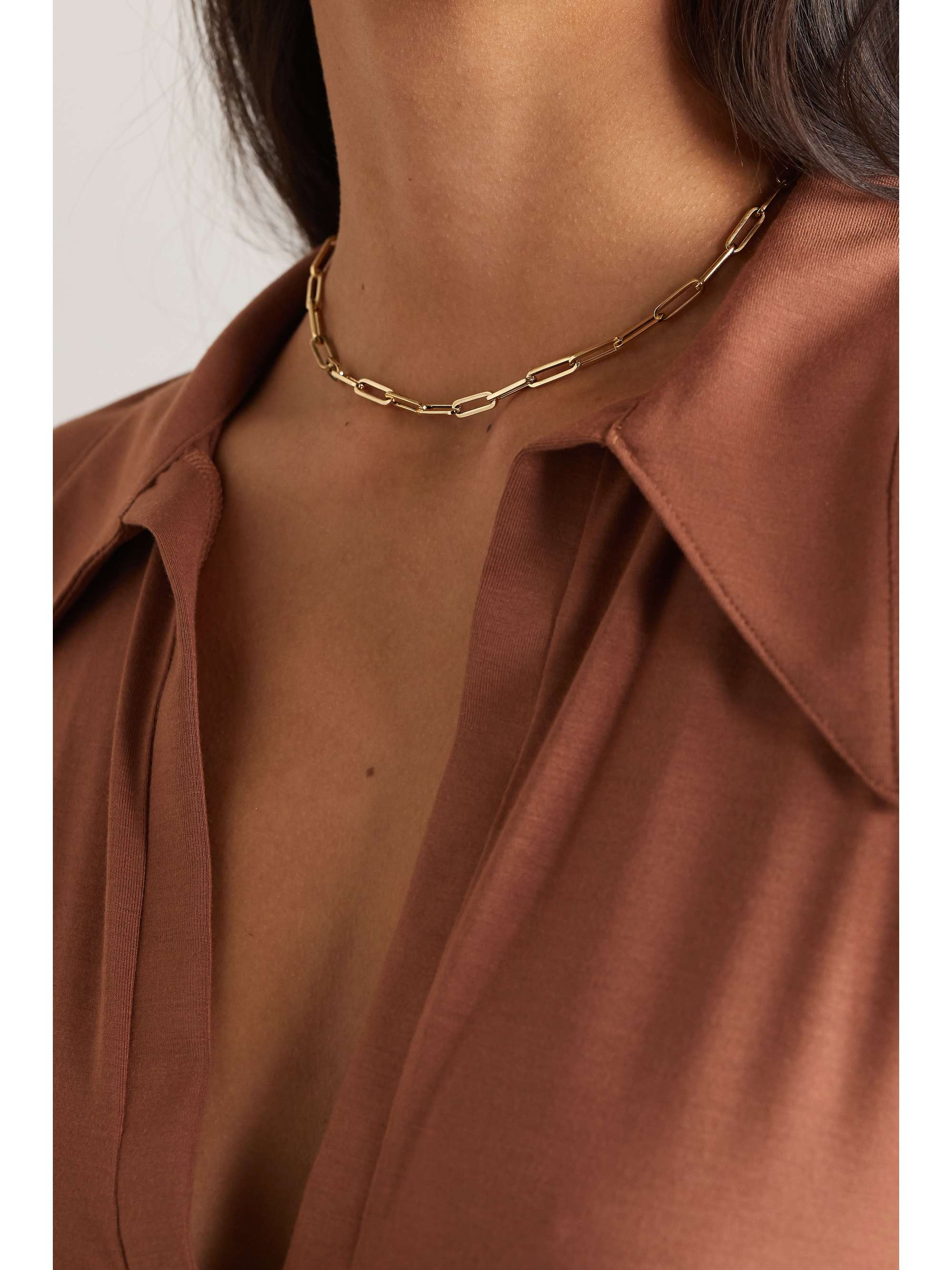 LOREN STEWART 14-karat gold necklace