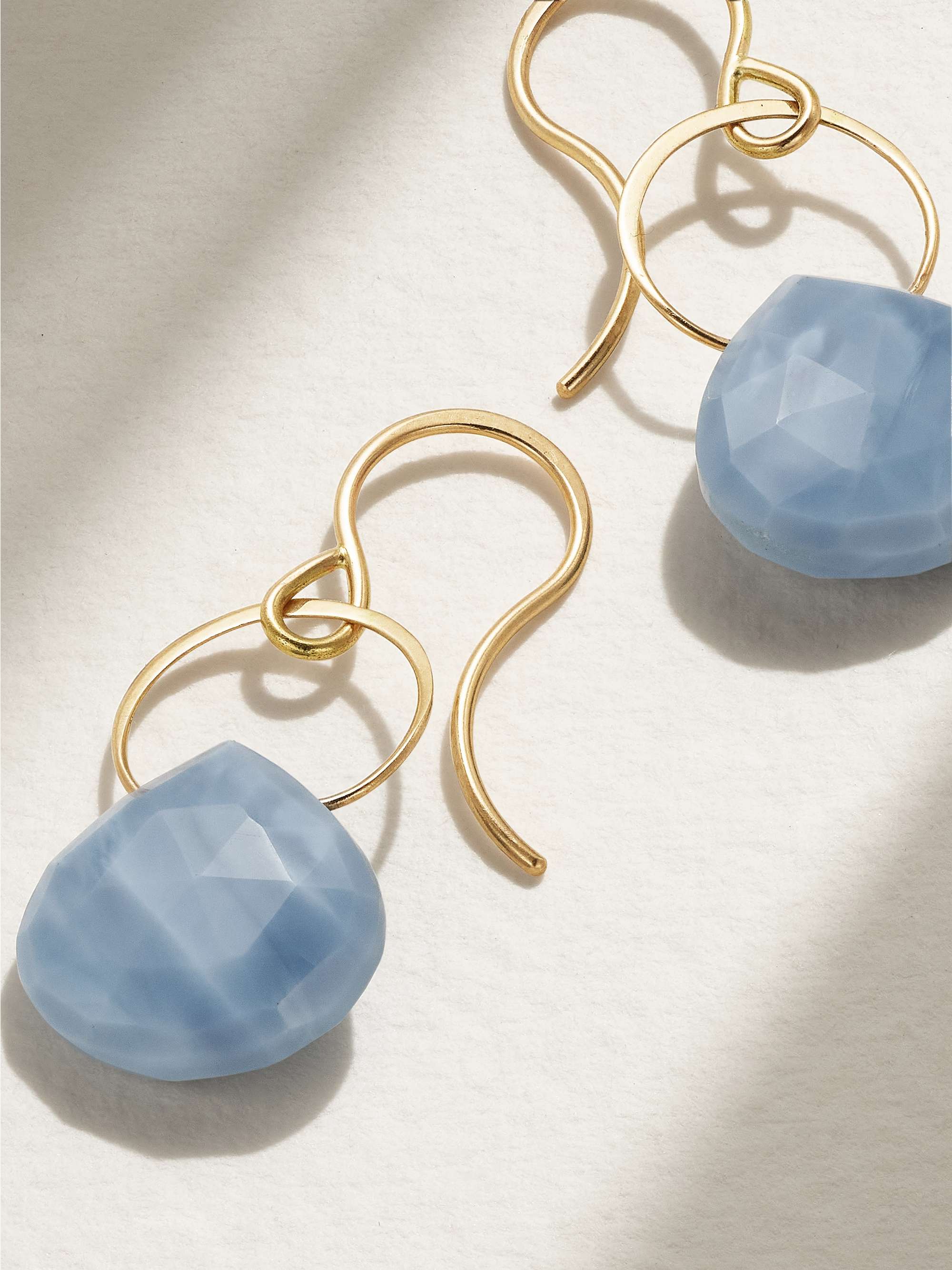 MELISSA JOY MANNING 14-karat gold opal earrings