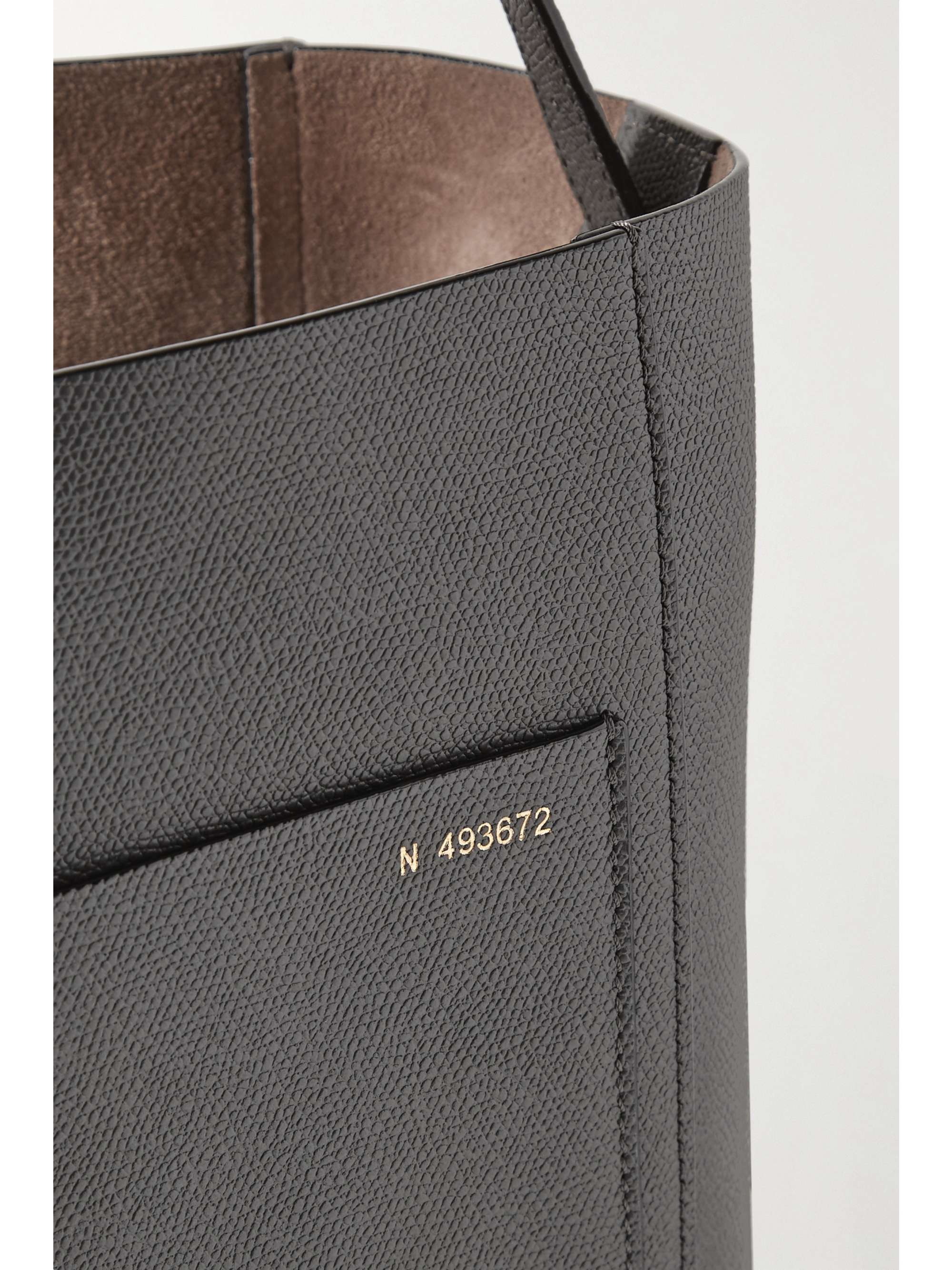 VALEXTRA Secchiello printed texturedleather tote NETAPORTER