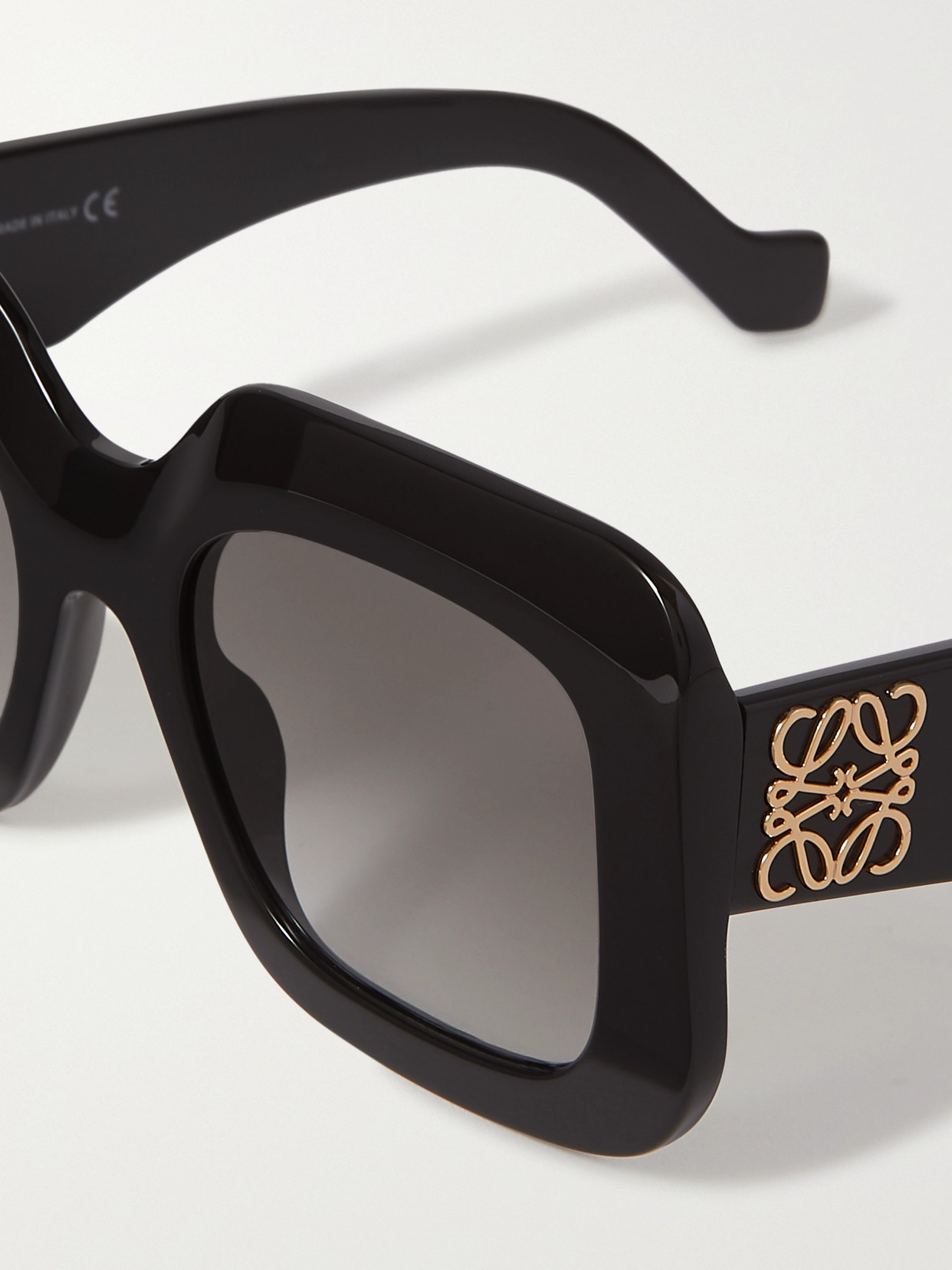 Shop Loewe Oversized Square-frame Acetate Sunglasses In Black