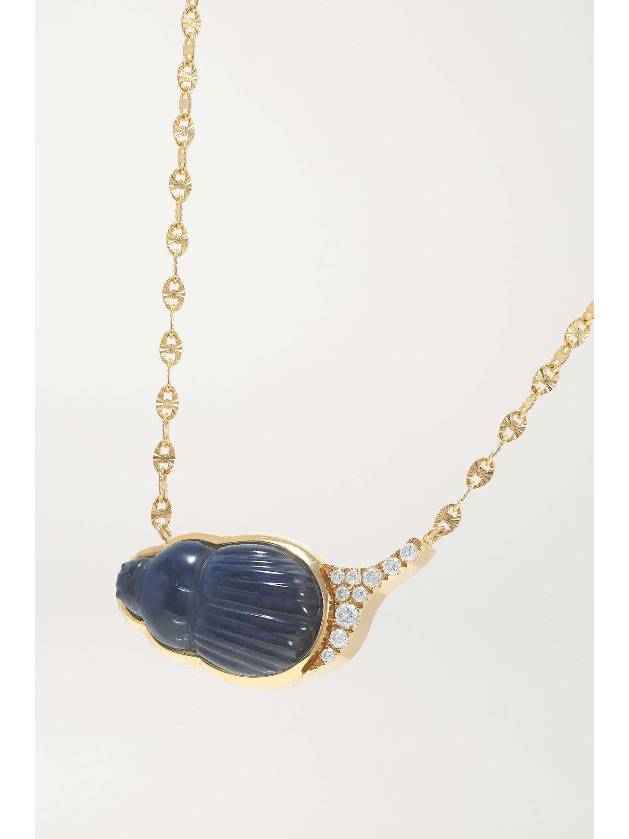 LITO Small Sienna 14-karat gold, labradorite and diamond necklace