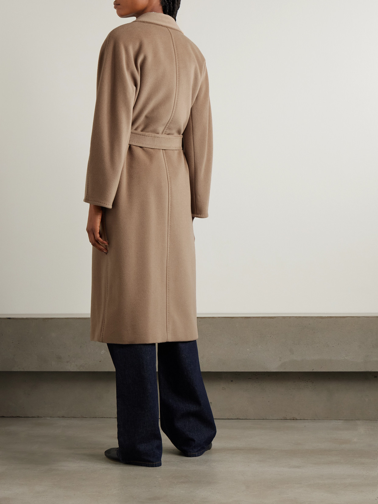 Max Mara 101801 Icon Double-breasted Wool And Cashmere-blend Coat In Brown