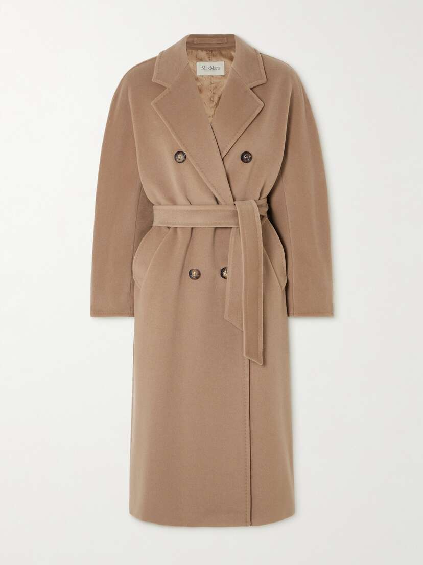 Max Mara Madame 101801 Icon Double-breasted Wool And Cashmere-blend Coat