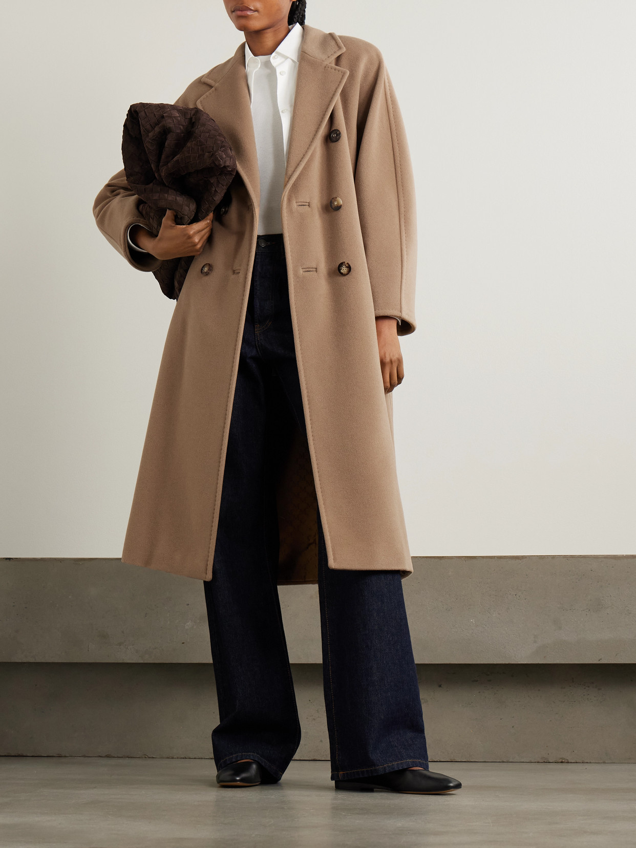 Max Mara 101801 Icon Double-breasted Wool And Cashmere-blend Coat In Brown