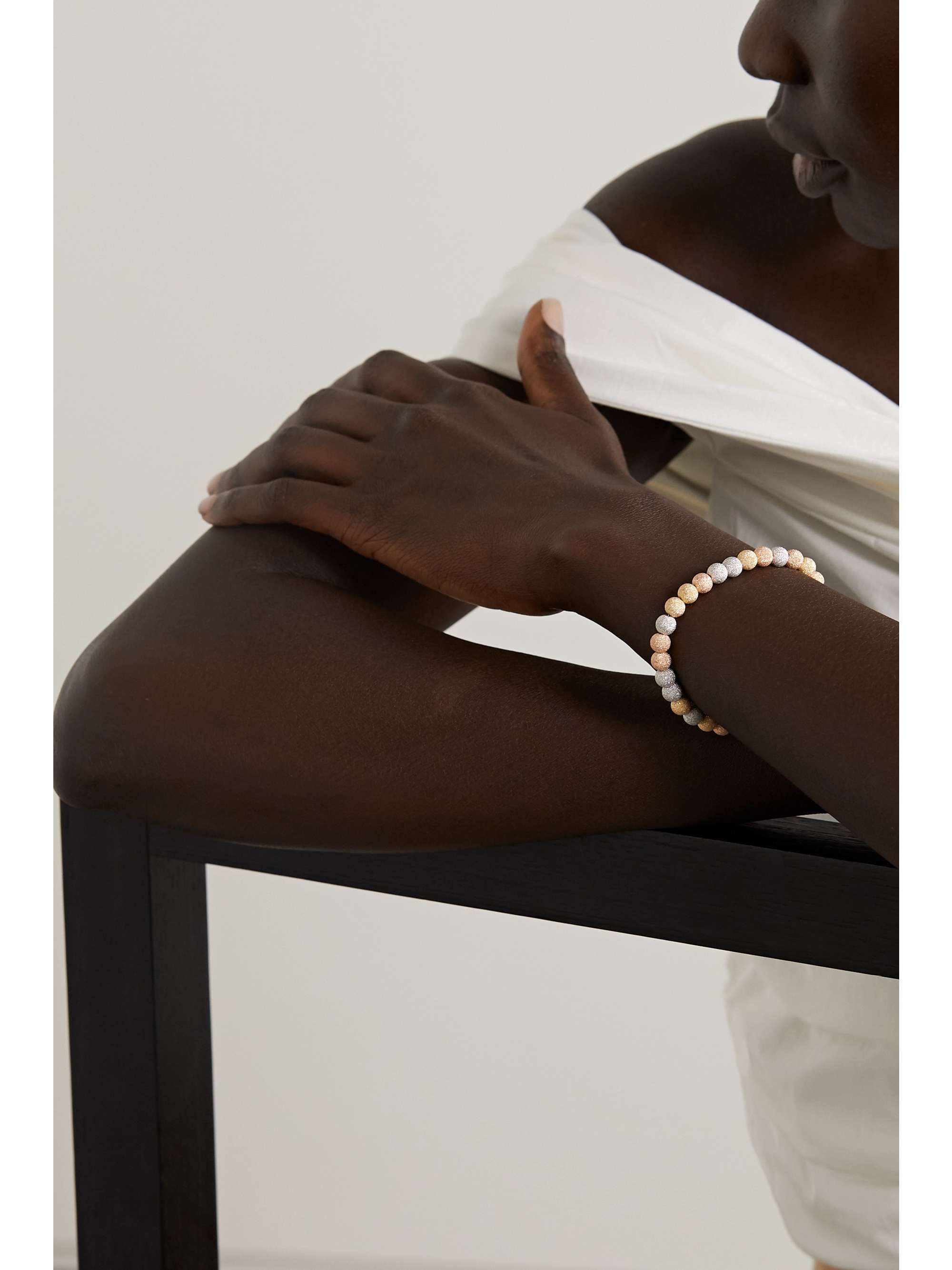 CAROLINA BUCCI Florentine 18-karat gold beaded bracelet