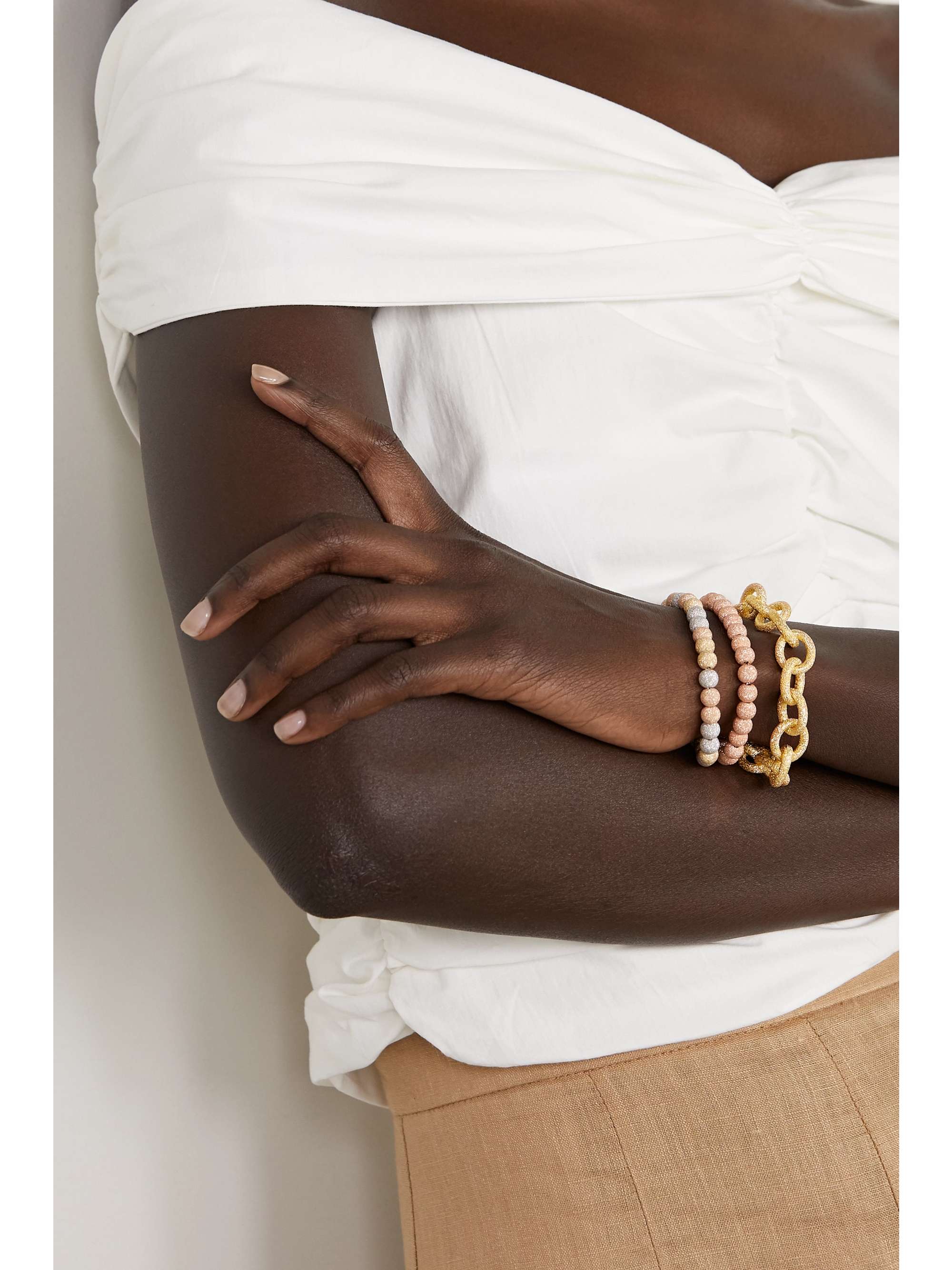 CAROLINA BUCCI Florentine 18-karat gold beaded bracelet
