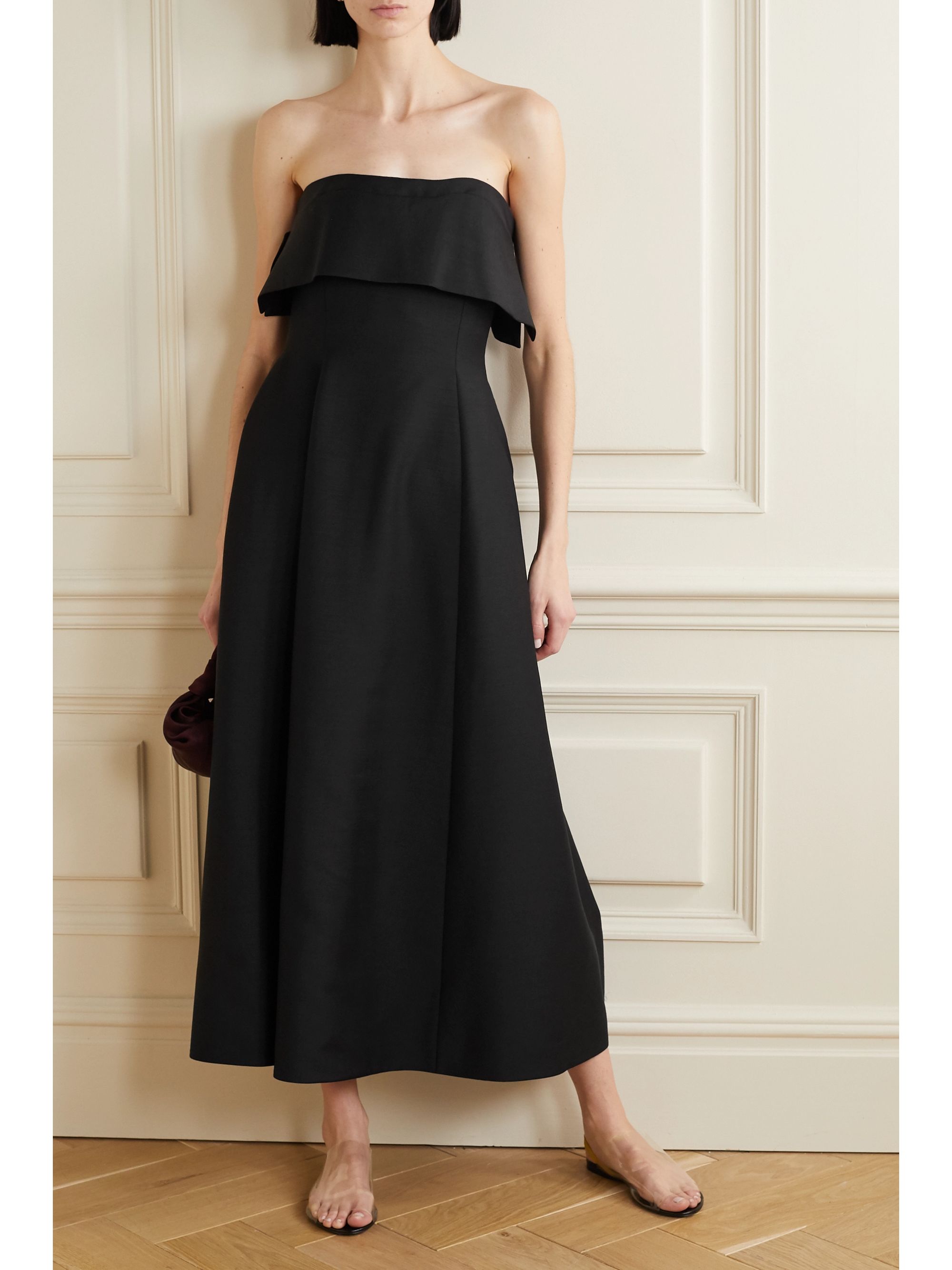 wool-blend maxi dress 