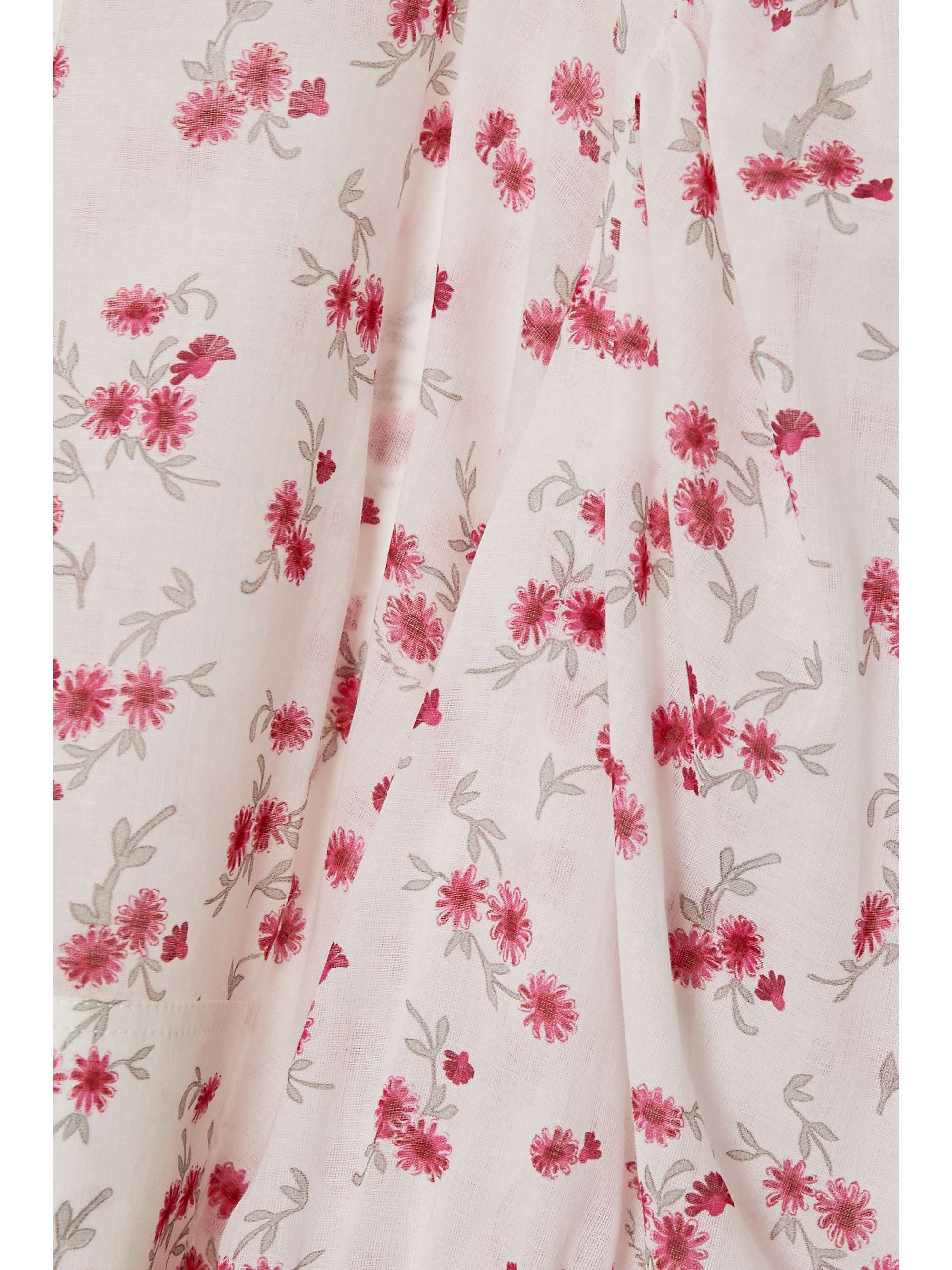 LOEWE Paneled floral-print cotton-voile and poplin blouse