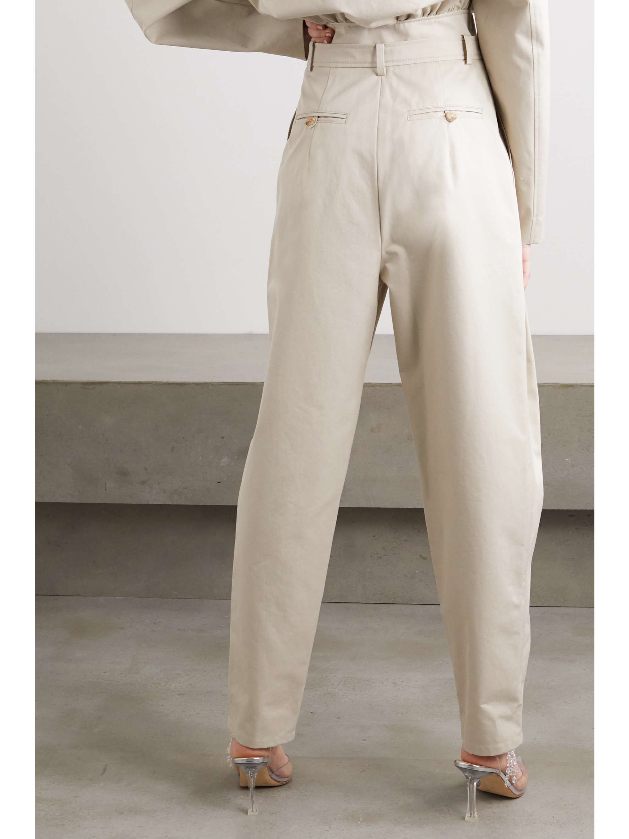 MAGDA BUTRYM Harwich pleated cotton-twill tapered pants