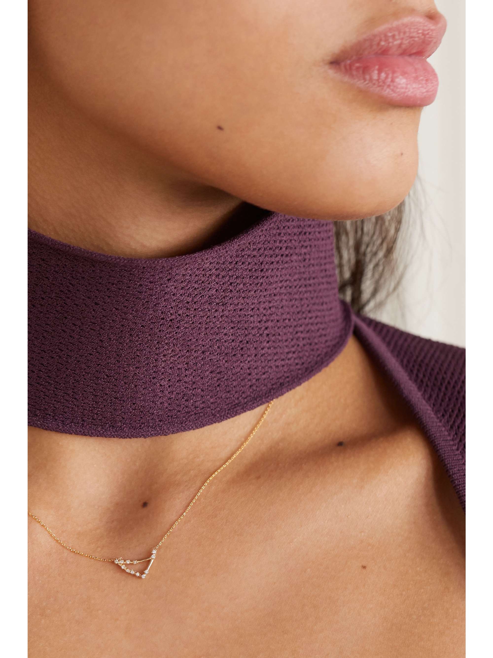SARAH & SEBASTIAN Celestial Capricorn 10-karat gold diamond necklace
