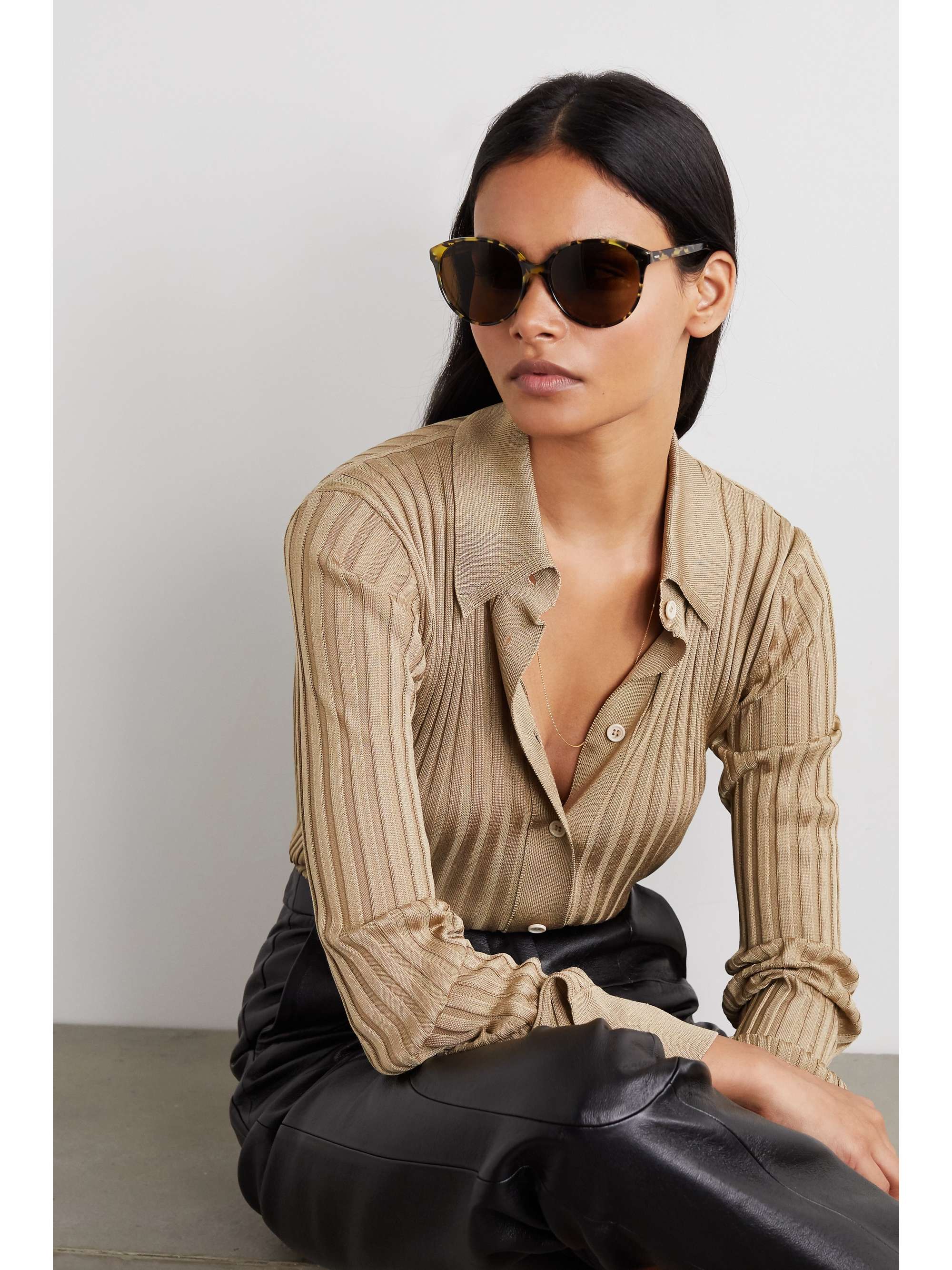 THE ROW + Oliver Peoples Brooktree round-frame acetate sunglasses