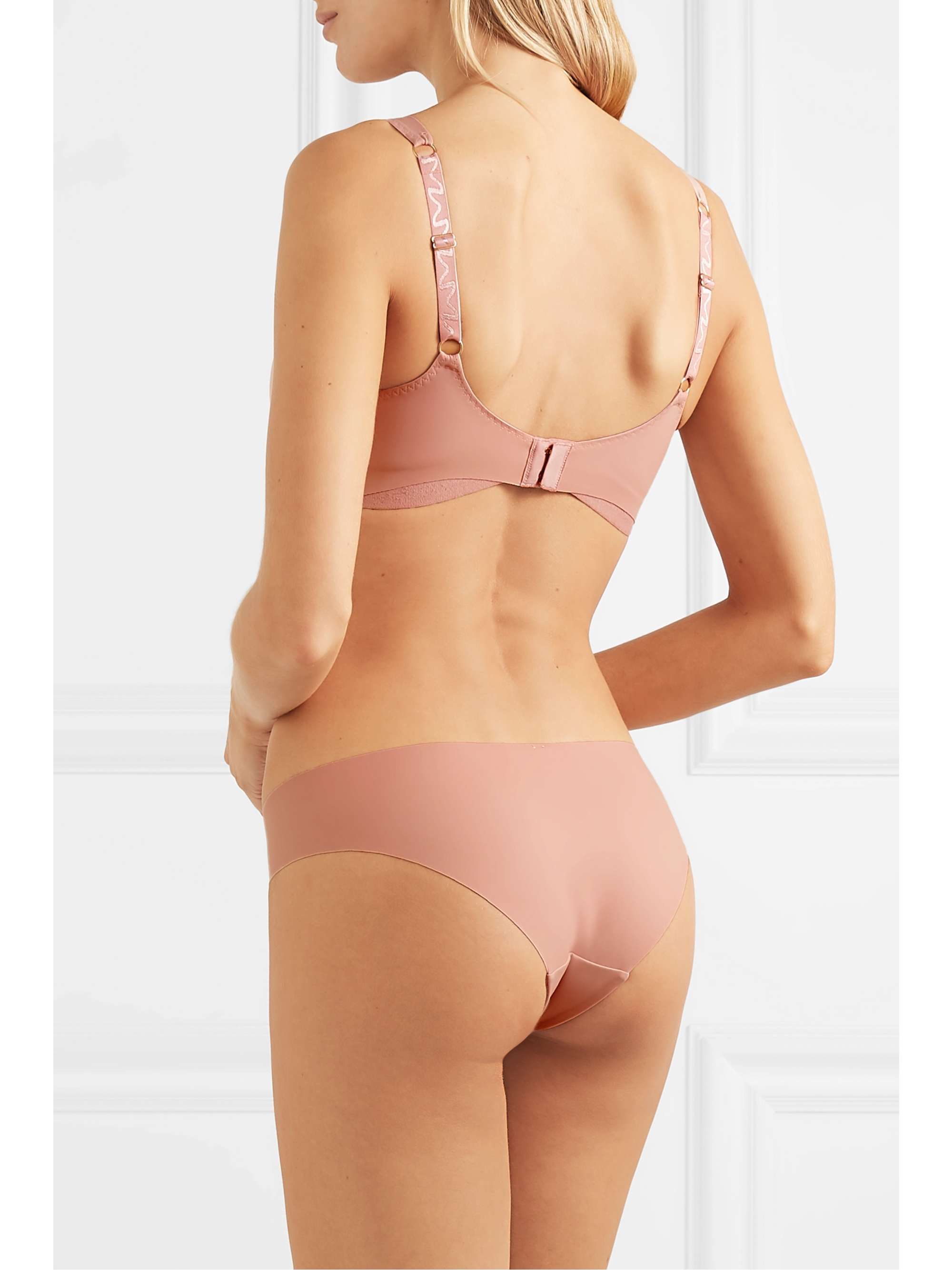 MYLA Wells Street tulle-trimmed microfiber underwired soft-cup bra