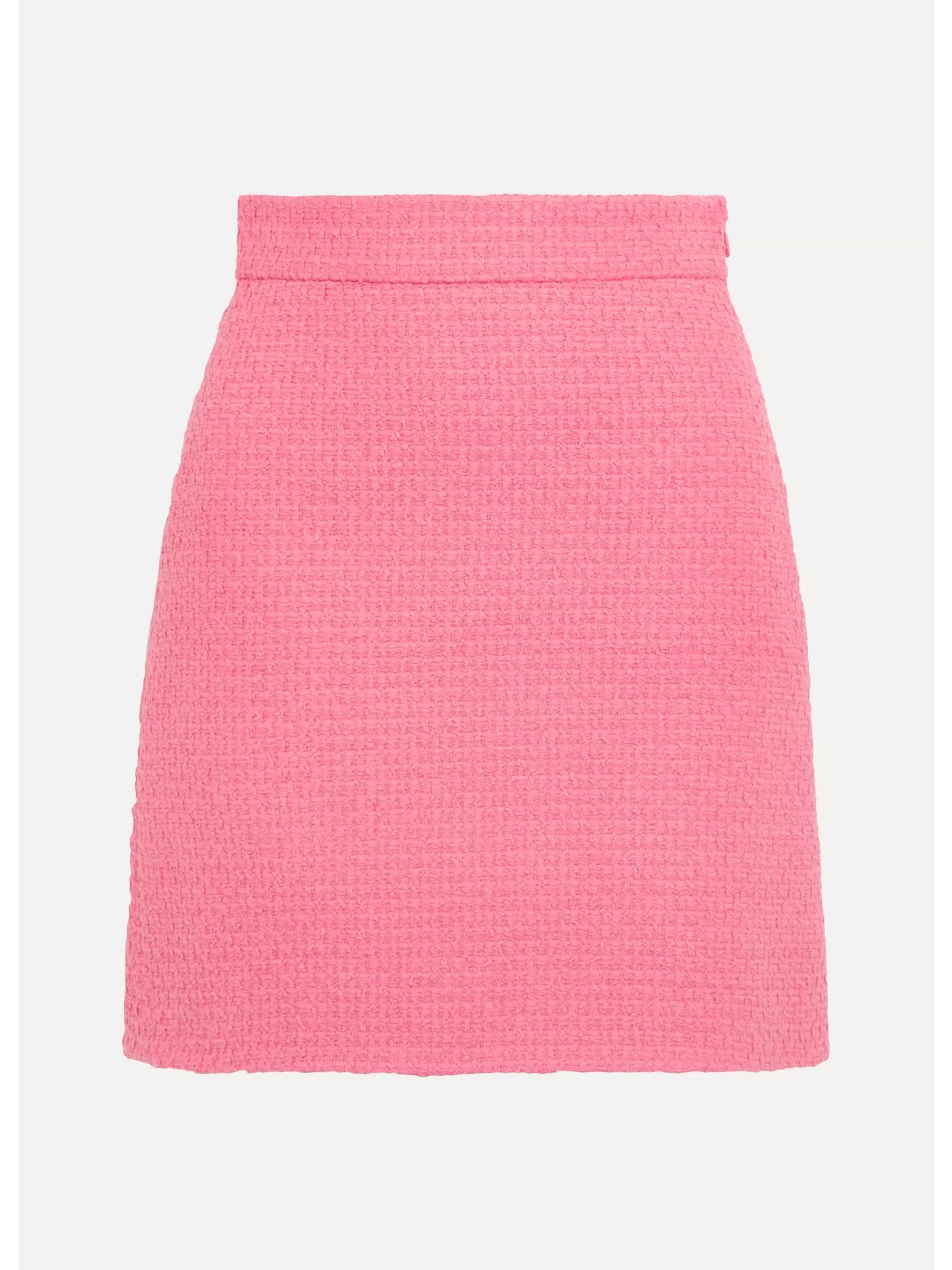 Pink Cotton-blend tweed mini skirt 