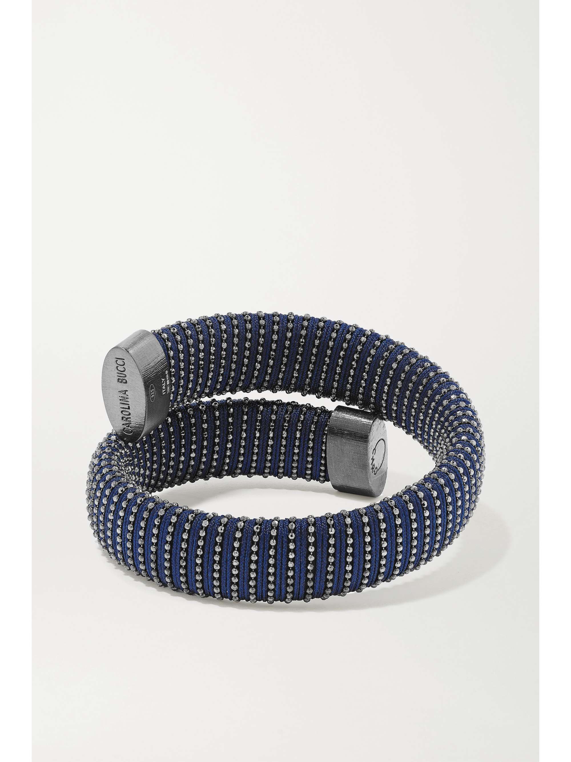 CAROLINA BUCCI Caro rose gold-plated and cotton bracelet