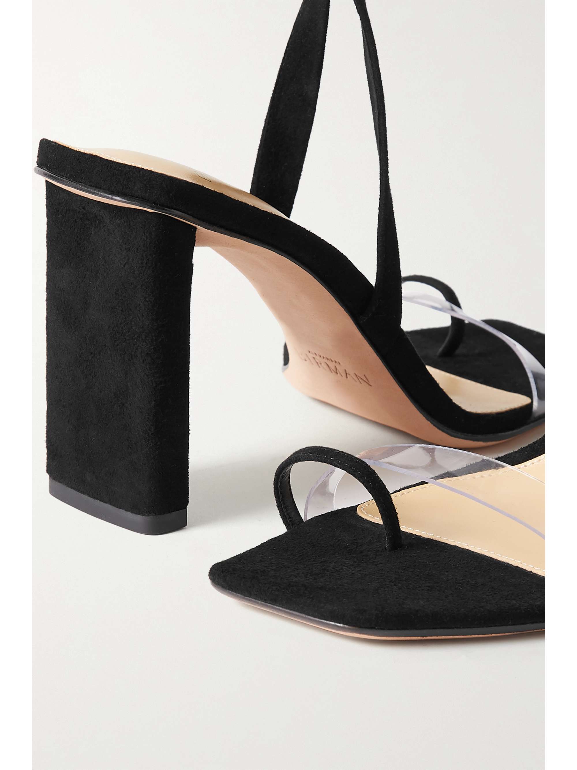 ALEXANDRE BIRMAN Katie 蝴蝶结缀饰绒面革 PVC 凉鞋