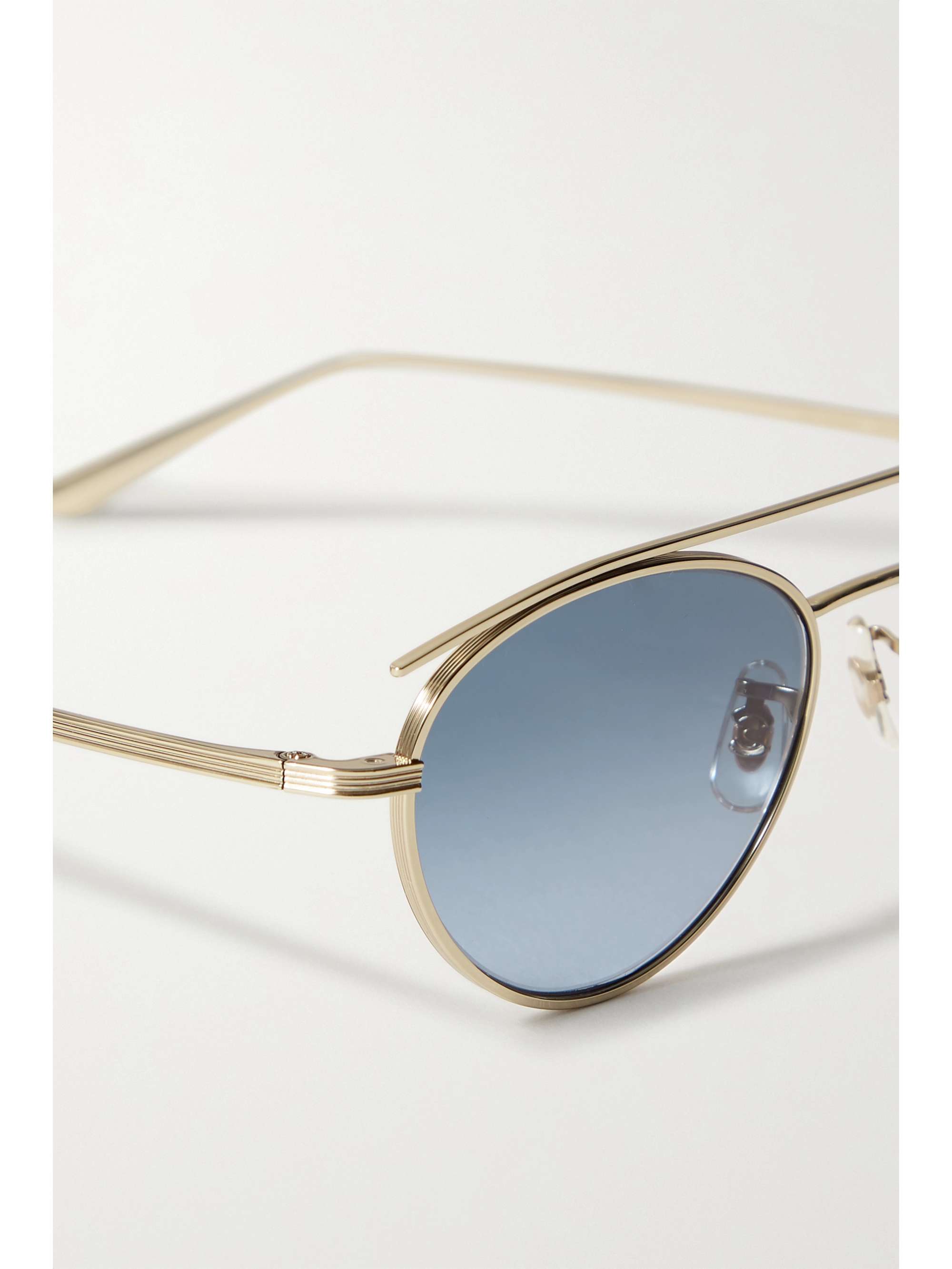 THE ROW + Oliver Peoples Hightree round-frame gold-tone sunglasses
