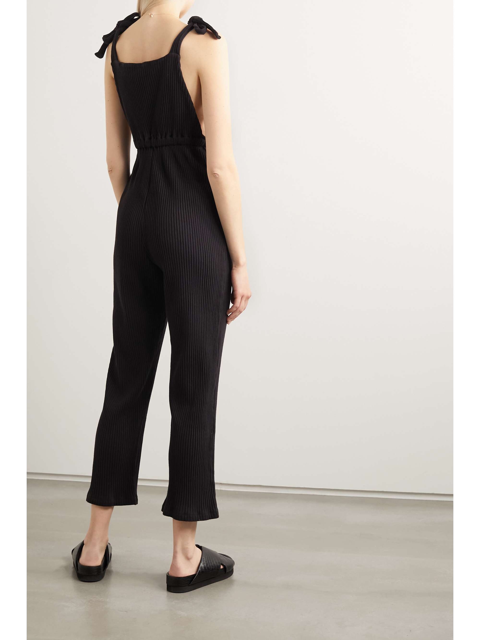 BASERANGE + NET SUSTAIN Cepha ribbed organic cotton-jersey jumpsuit