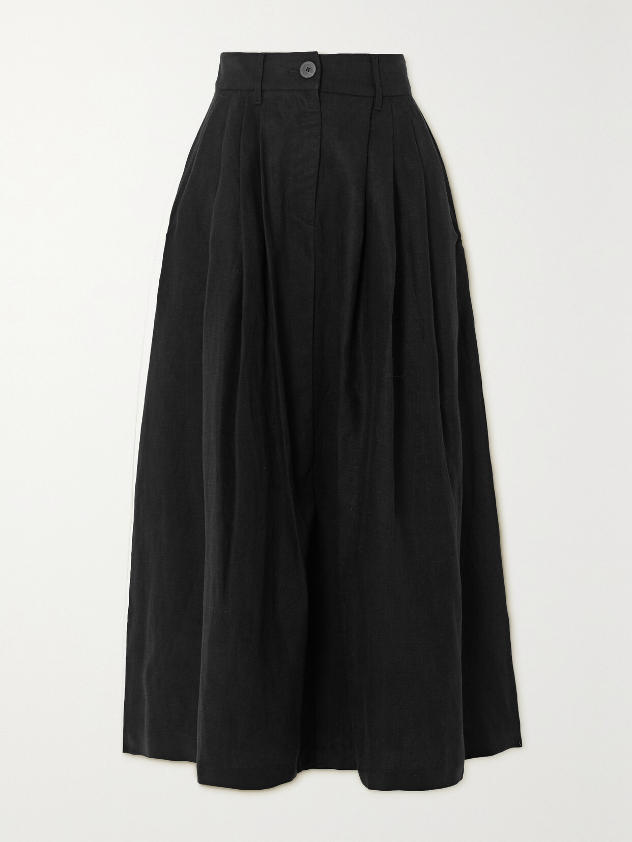 Mara Hoffman - + Net Sustain Tulay Pleated Lyocell And Organic Linen-blend Midi Skirt - Black