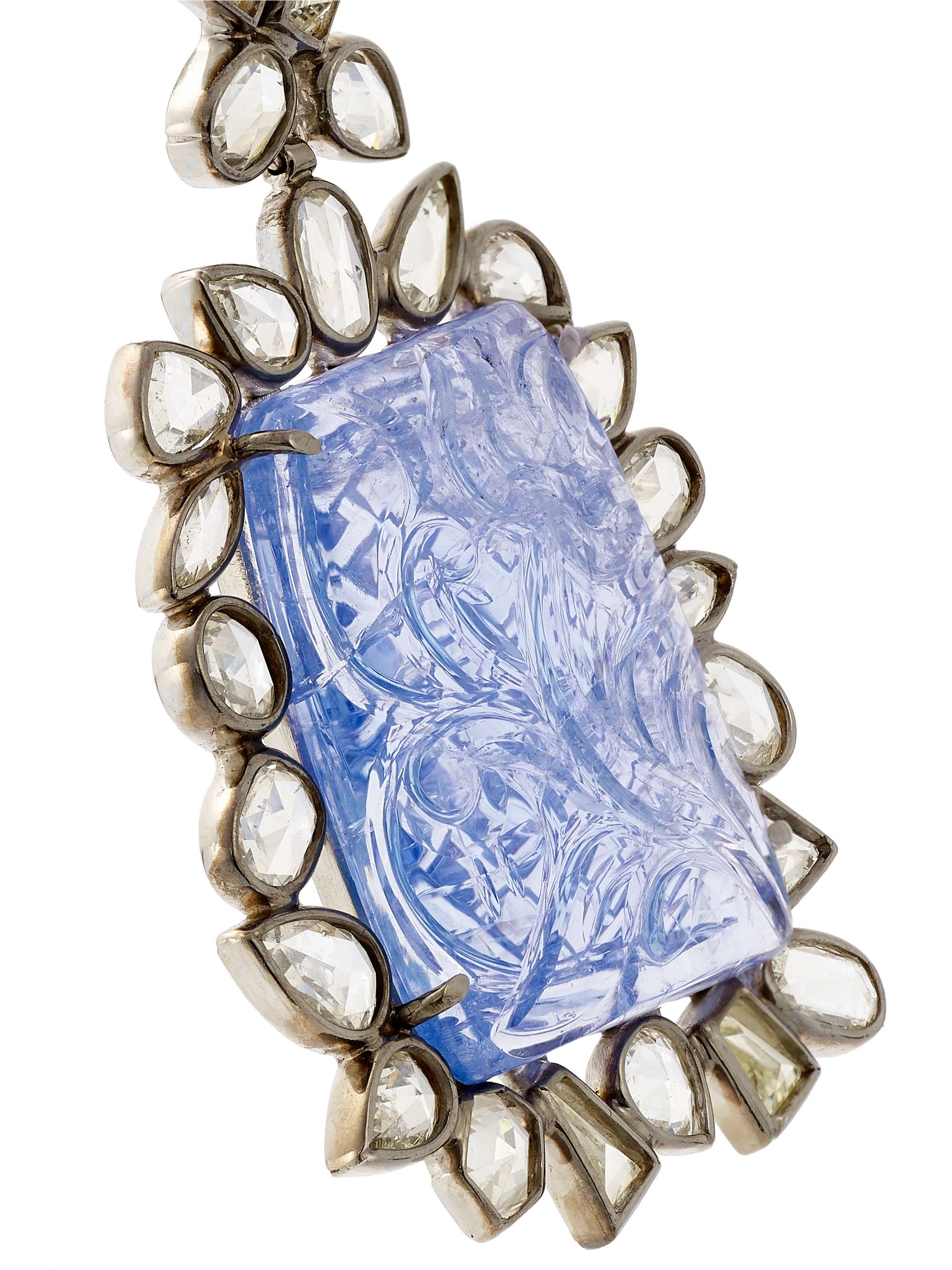 KIMBERLY MCDONALD Blackened platinum, tanzanite and diamond earrings