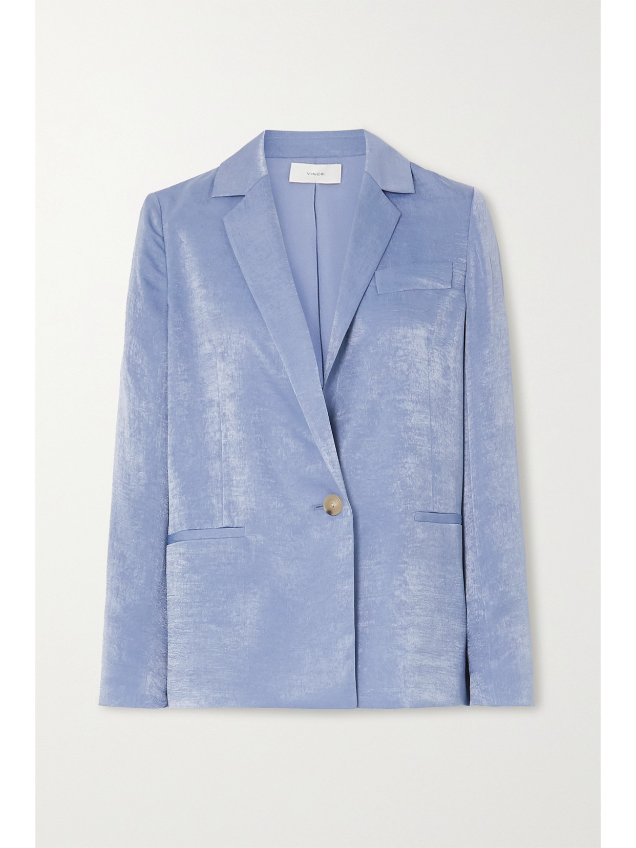 Vince Drapey One-button Blazer In Blue
