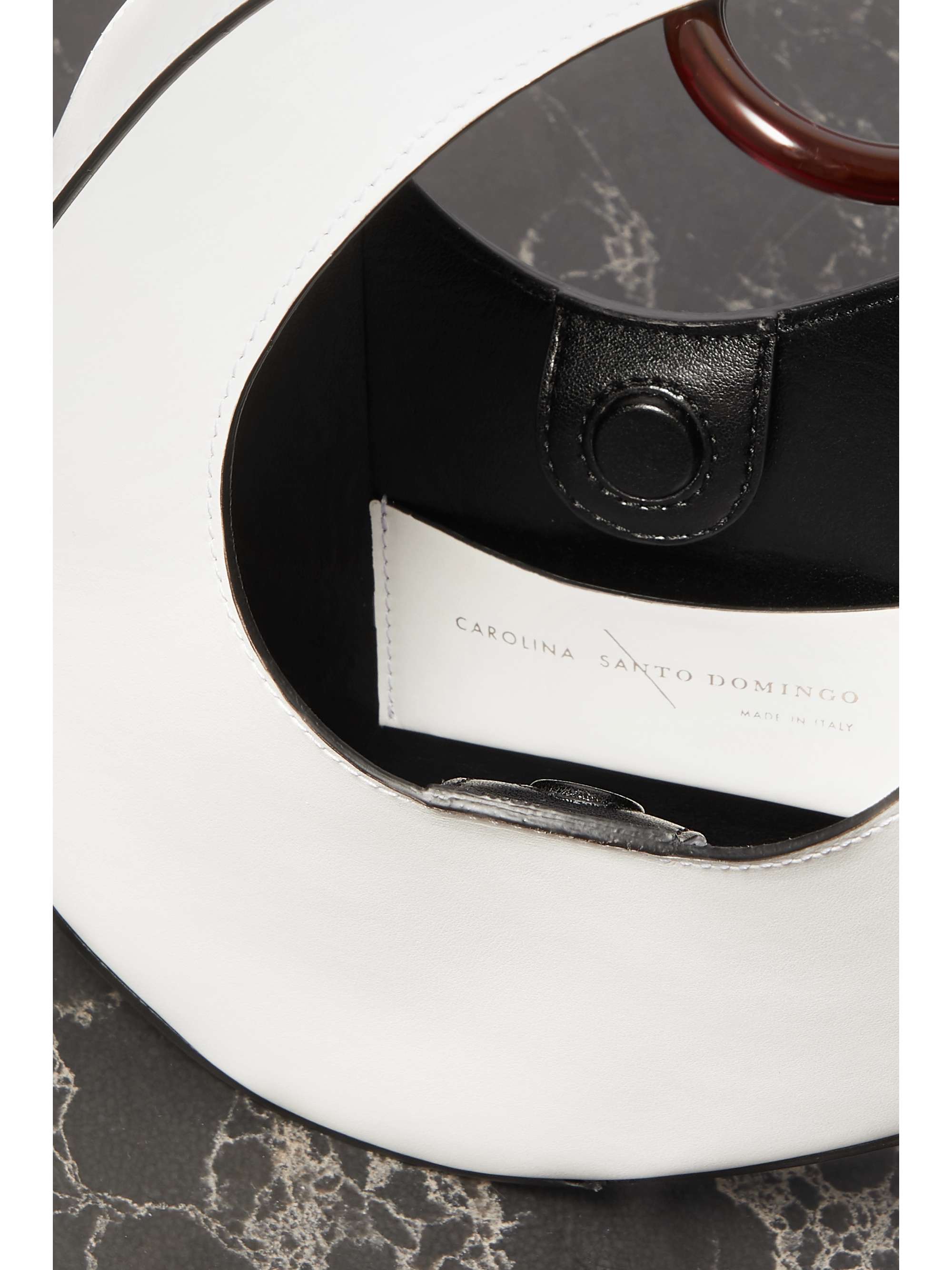 CAROLINA SANTO DOMINGO Ostra mini leather tote