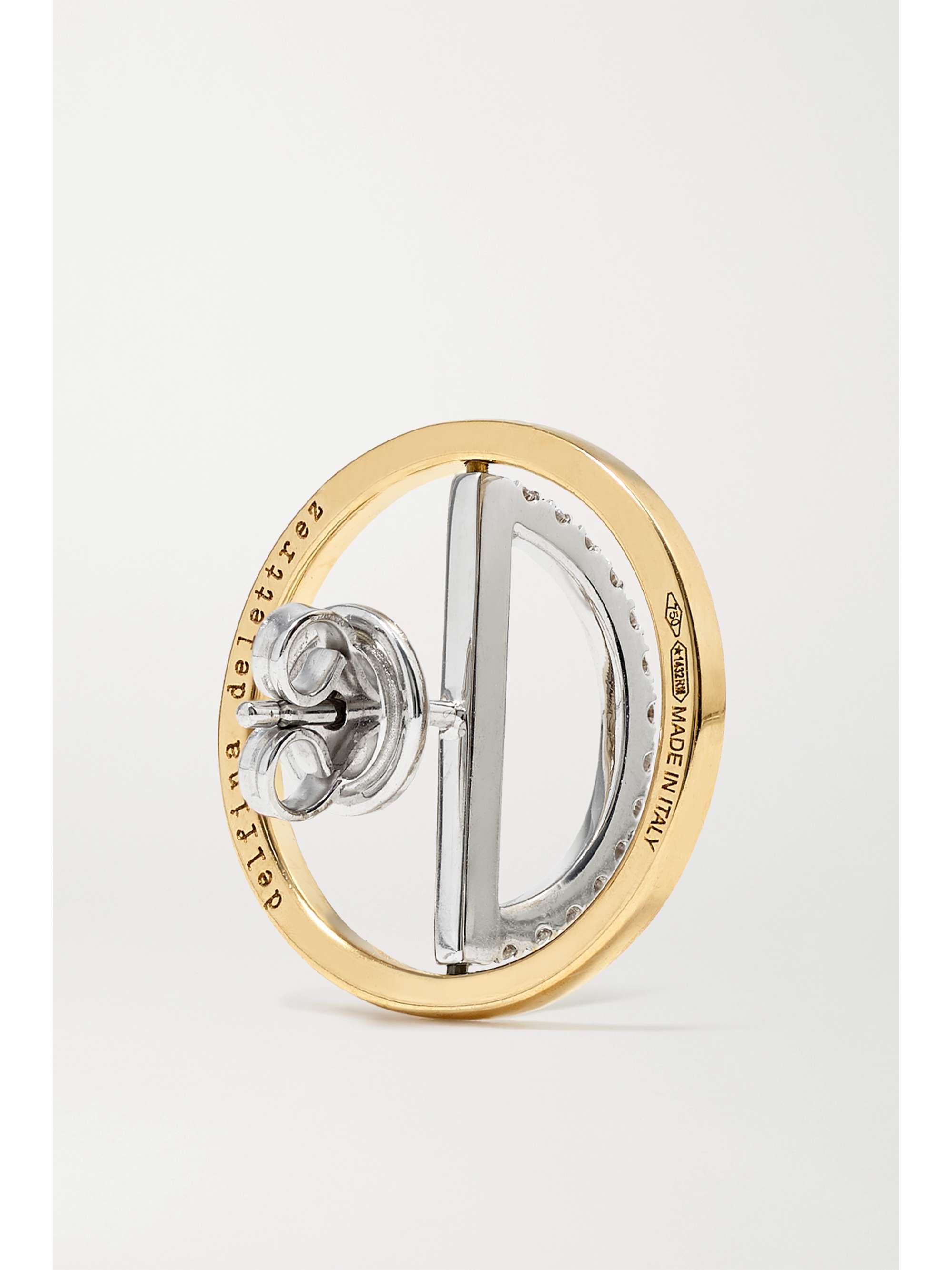 DELFINA DELETTREZ 18-karat yellow and white gold diamond earrings