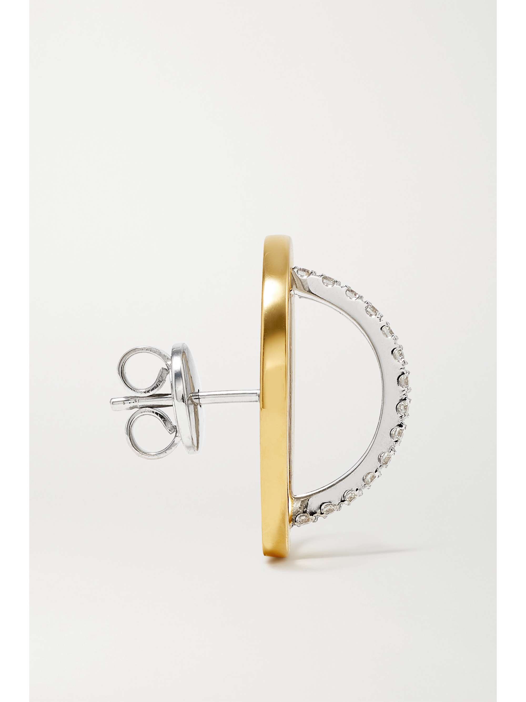 DELFINA DELETTREZ 18-karat yellow and white gold diamond earrings